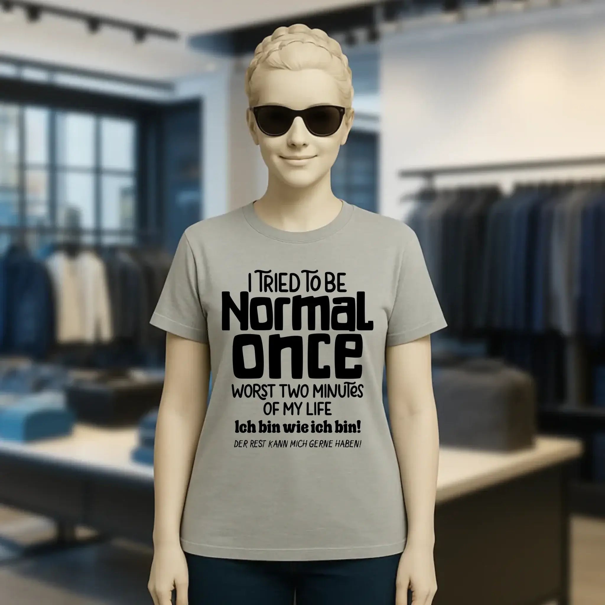Ich habe versucht normal zu sein - die schlimmsten 2 Minuten meines Lebens • Ladies Premium T-Shirt XS-2XL aus Bio-Baumwolle für Damen • Exklusivdesign • personalisiert