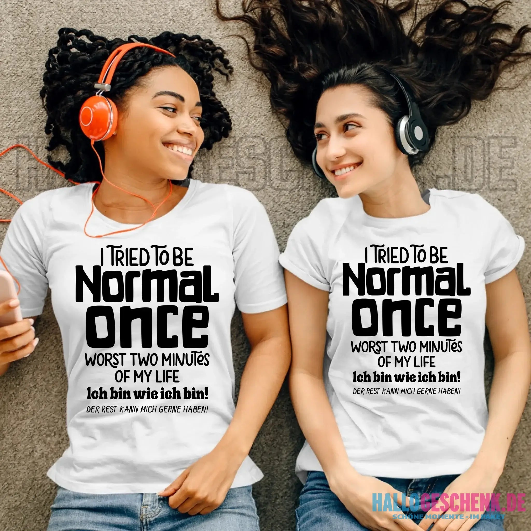 Ich habe versucht normal zu sein - die schlimmsten 2 Minuten meines Lebens • Ladies Premium T-Shirt XS-2XL aus Bio-Baumwolle für Damen • Exklusivdesign • personalisiert