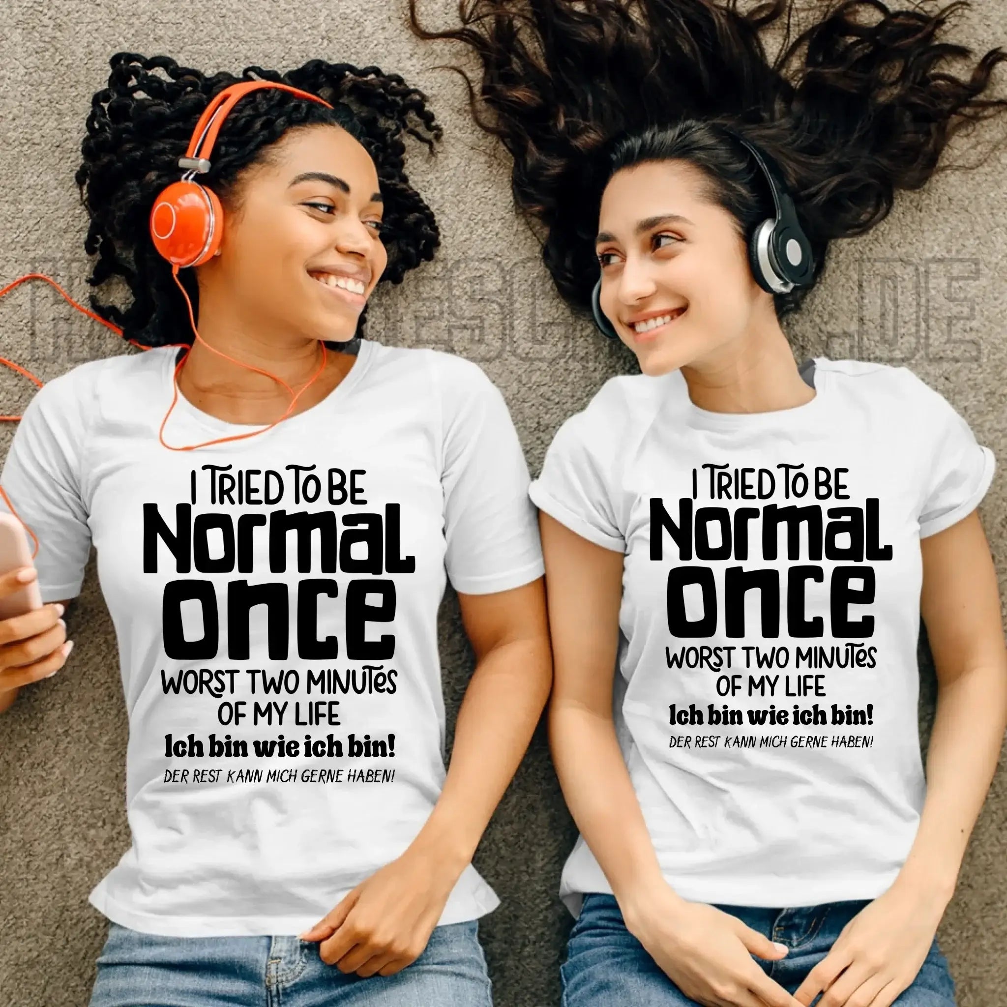 Ich habe versucht normal zu sein - die schlimmsten 2 Minuten meines Lebens • Ladies Premium T-Shirt XS-2XL aus Bio-Baumwolle für Damen • Exklusivdesign • personalisiert