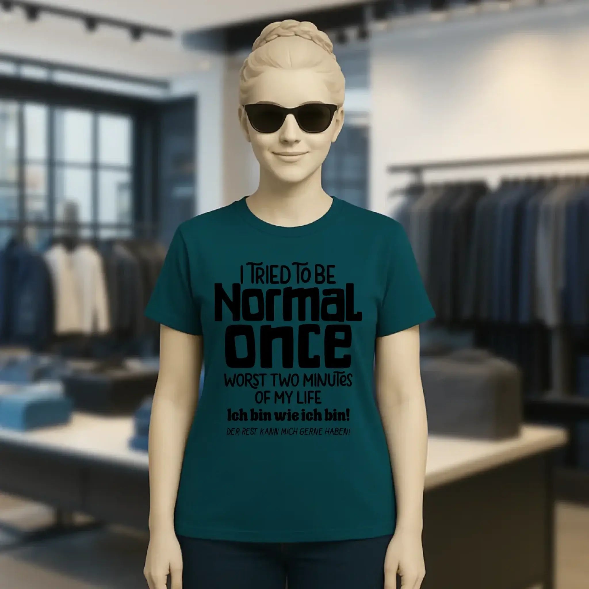 Ich habe versucht normal zu sein - die schlimmsten 2 Minuten meines Lebens • Ladies Premium T-Shirt XS-2XL aus Bio-Baumwolle für Damen • Exklusivdesign • personalisiert