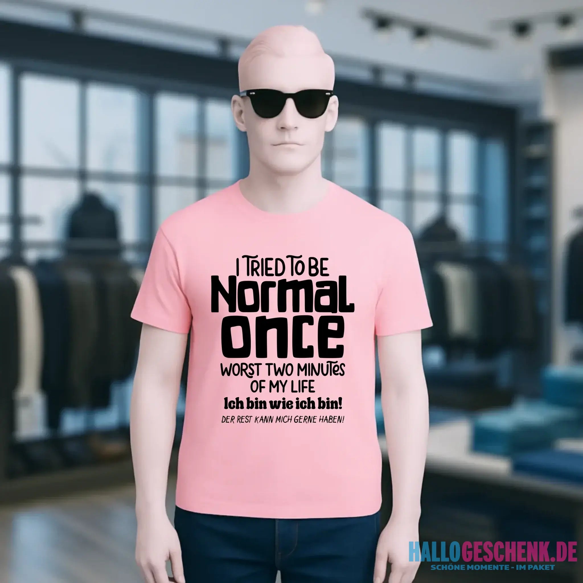 Ich habe versucht normal zu sein - die schlimmsten 2 Minuten meines Lebens • Unisex Premium T-Shirt XS-5XL aus Bio-Baumwolle für Damen & Herren • Exklusivdesign • personalisiert