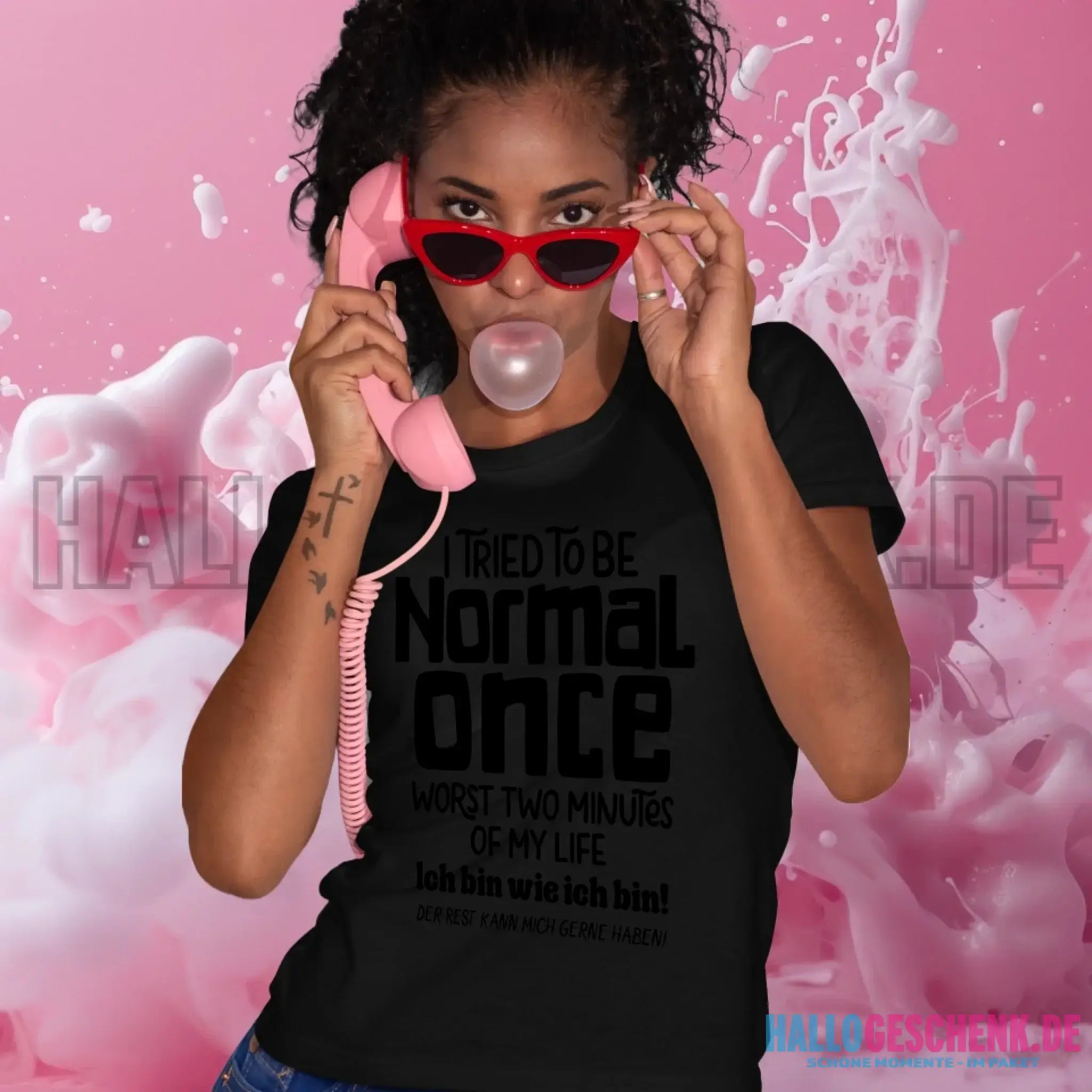 Ich habe versucht normal zu sein - die schlimmsten 2 Minuten meines Lebens • Ladies Premium T-Shirt XS-2XL aus Bio-Baumwolle für Damen • Exklusivdesign • personalisiert