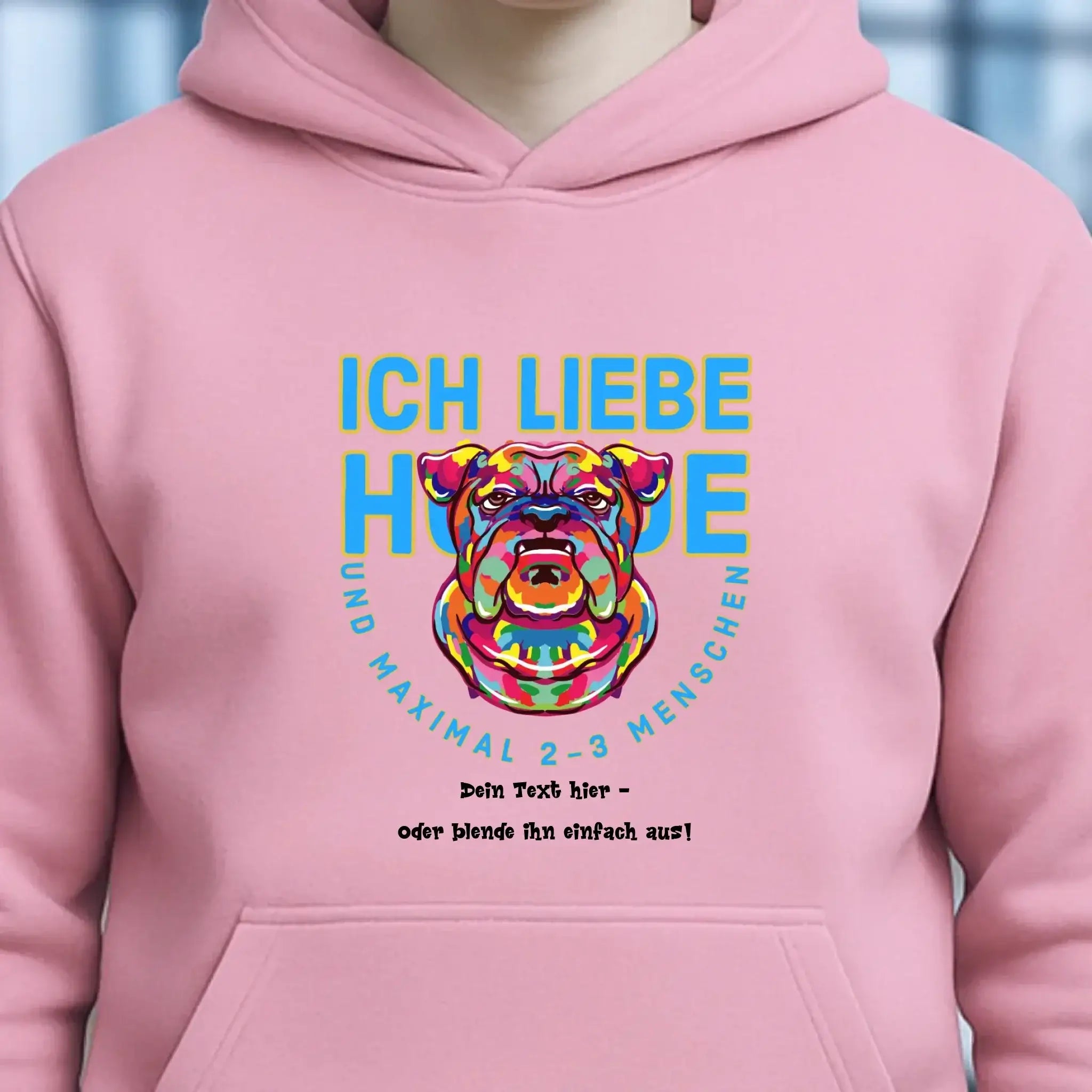 Ich liebe Hunde und 2-3 Menschen • Unisex Premium Hoodie XS-5XL aus Bio-Baumwolle für Damen & Herren • Exklusivdesign • personalisiert