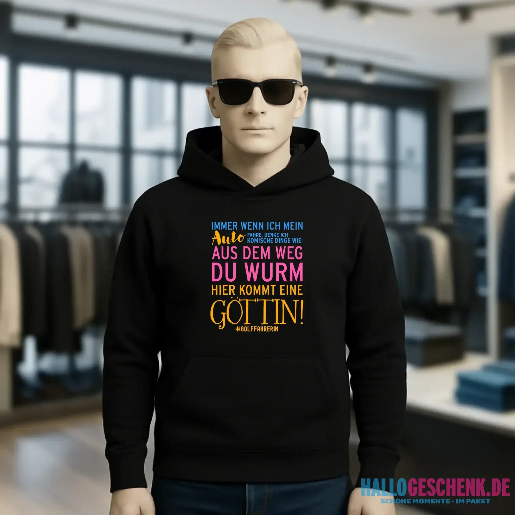 Immer wenn ich Auto • Göttin • Unisex Premium Hoodie XS-5XL aus Bio-Baumwolle für Damen & Herren • Exklusivdesign • personalisiert