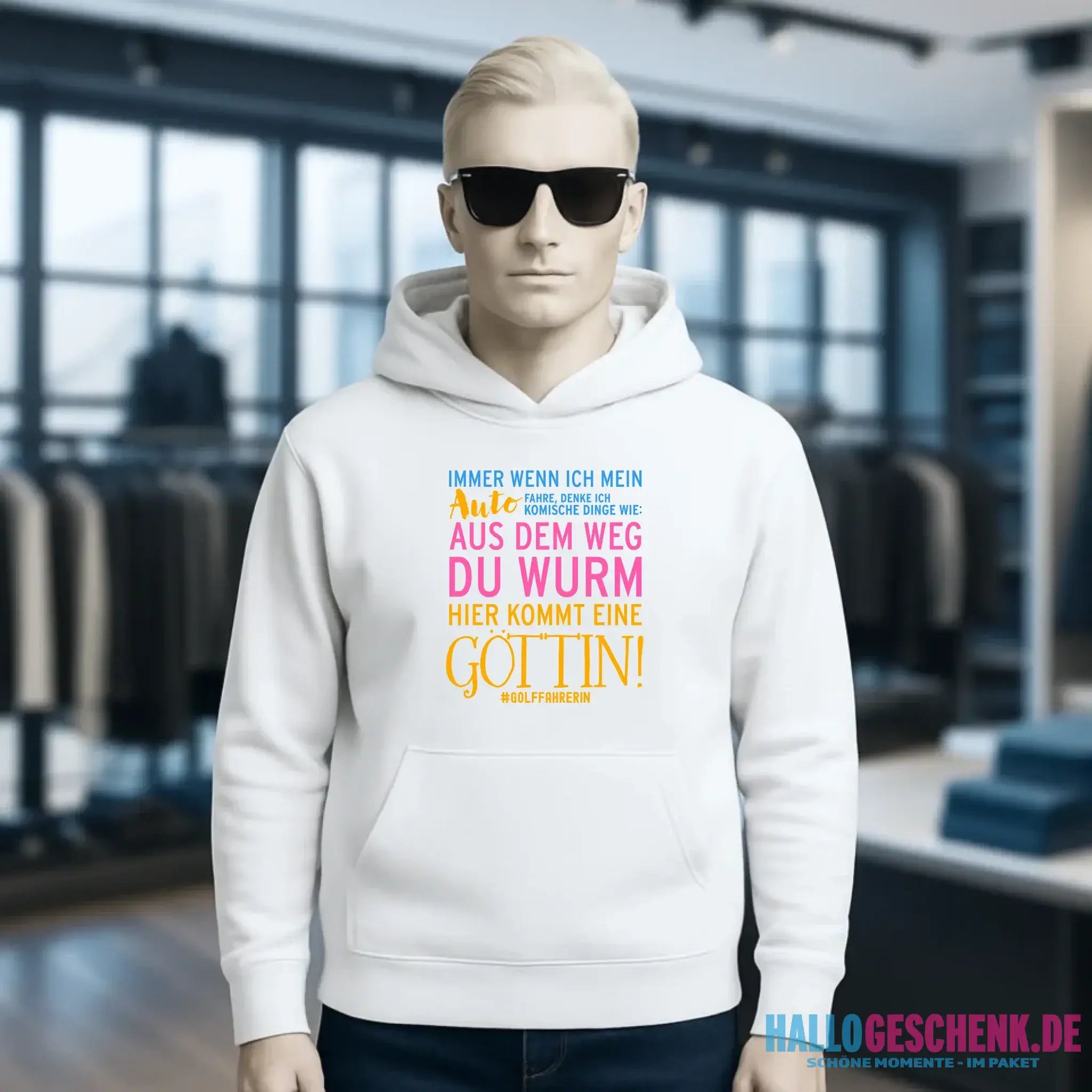 Immer wenn ich Auto • Göttin • Unisex Premium Hoodie XS-5XL aus Bio-Baumwolle für Damen & Herren • Exklusivdesign • personalisiert
