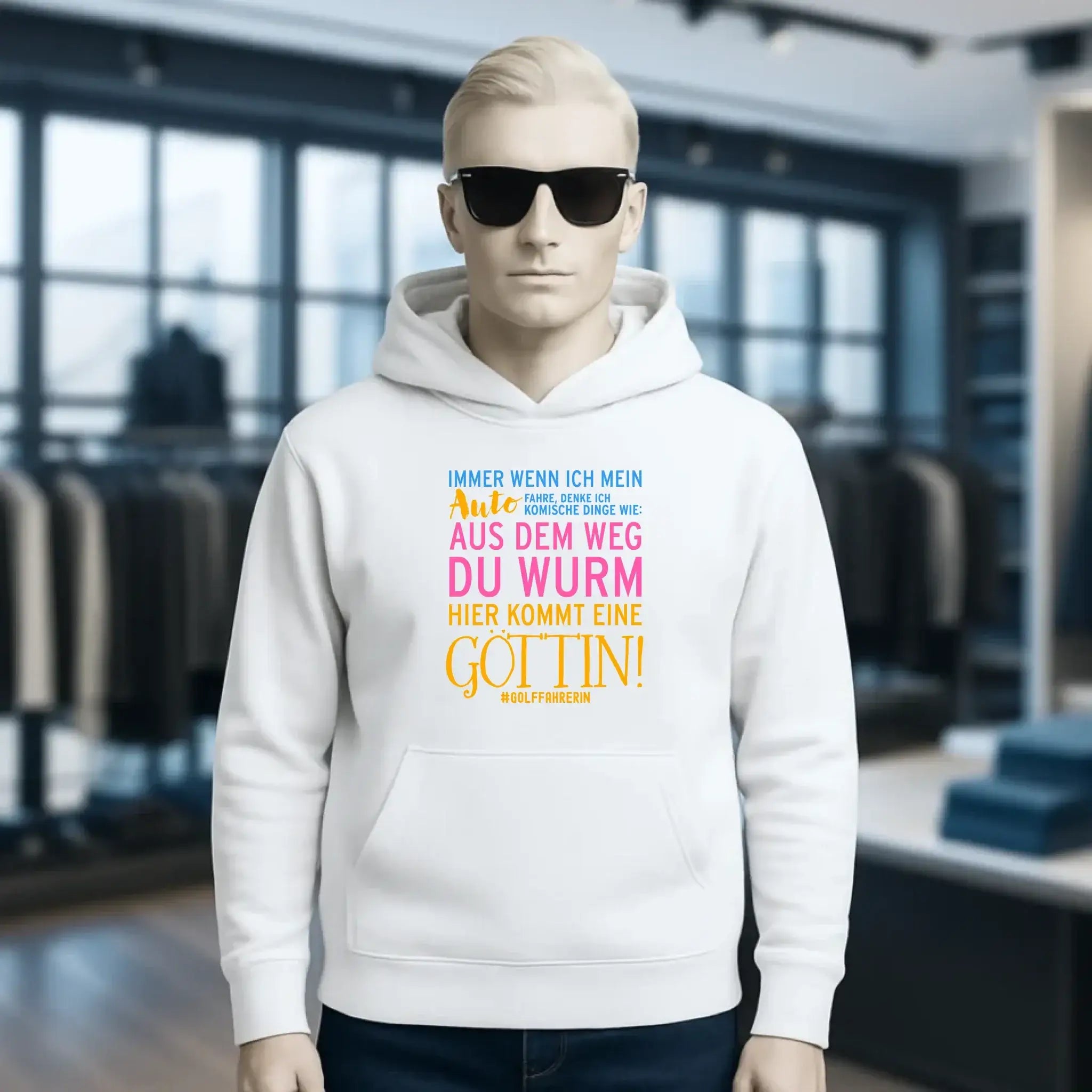 Immer wenn ich Auto • Göttin • Unisex Premium Hoodie XS-5XL aus Bio-Baumwolle für Damen & Herren • Exklusivdesign • personalisiert