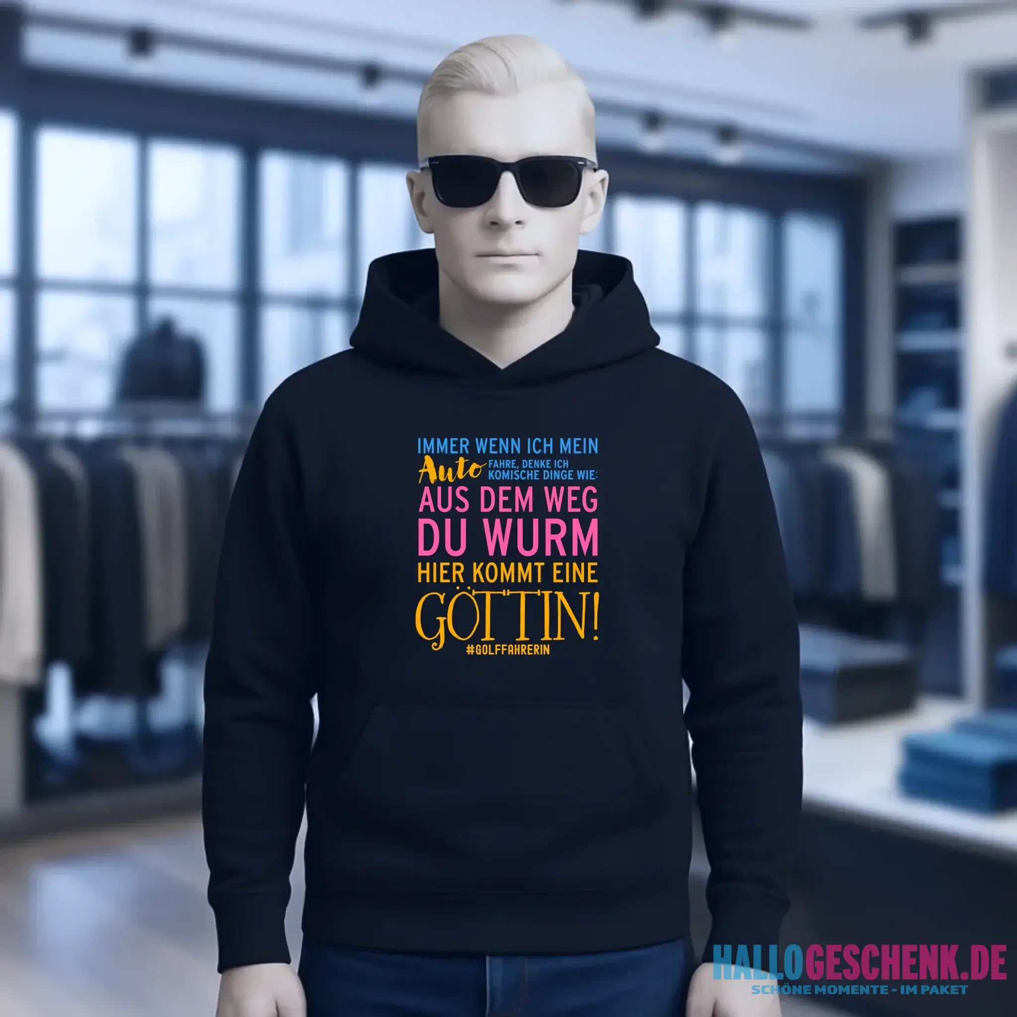 Immer wenn ich Auto • Göttin • Unisex Premium Hoodie XS-5XL aus Bio-Baumwolle für Damen & Herren • Exklusivdesign • personalisiert