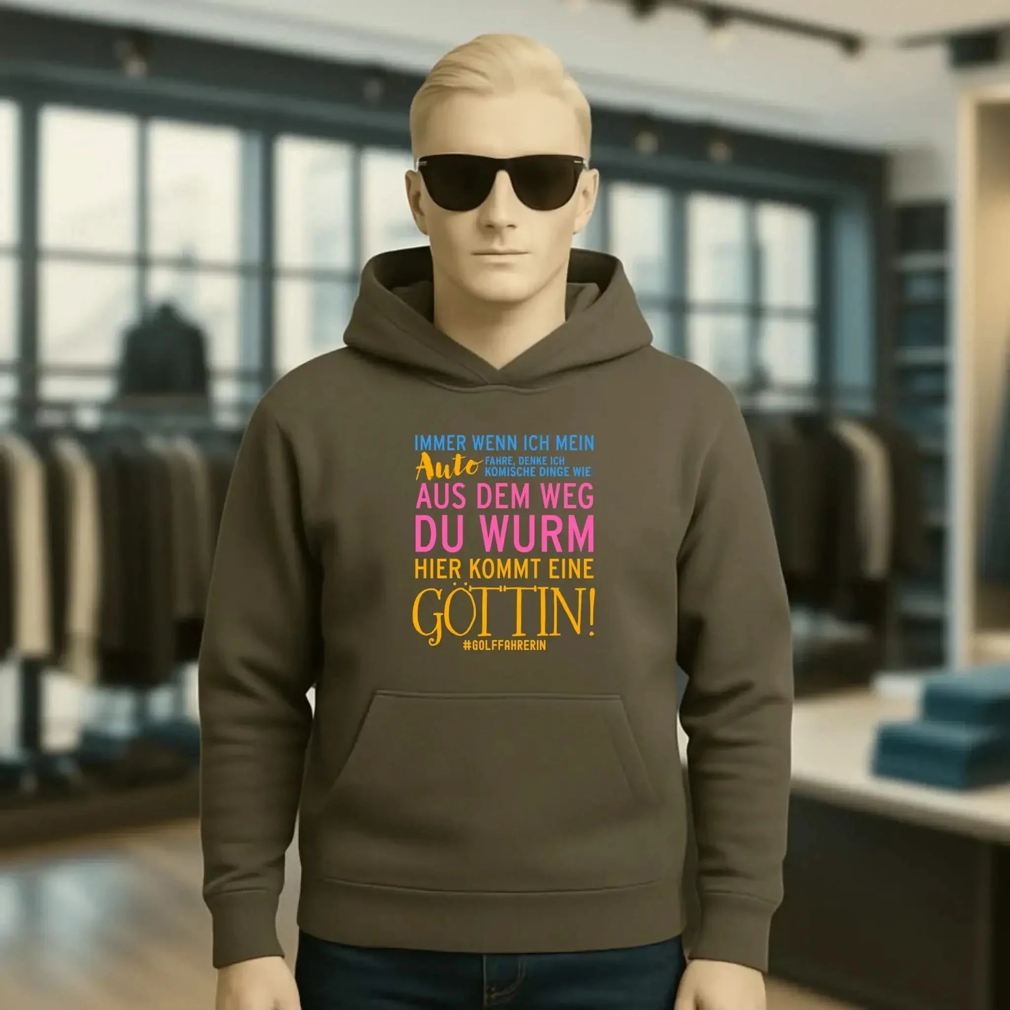 Immer wenn ich Auto • Göttin • Unisex Premium Hoodie XS-5XL aus Bio-Baumwolle für Damen & Herren • Exklusivdesign • personalisiert