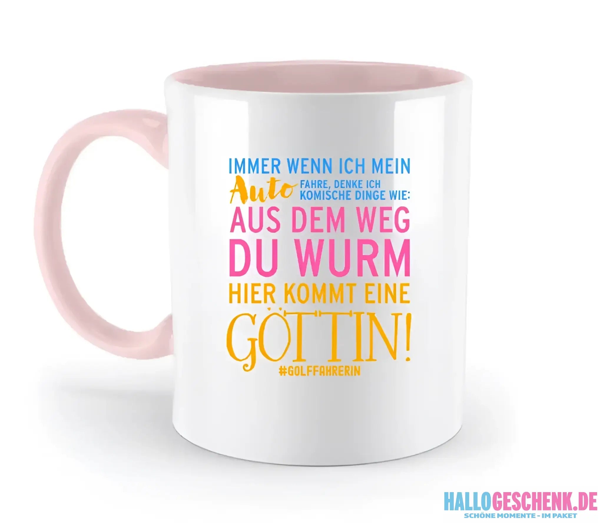 Immer wenn ich Auto • Göttin • zweifarbige Tasse • Exklusivdesign • personalisiert