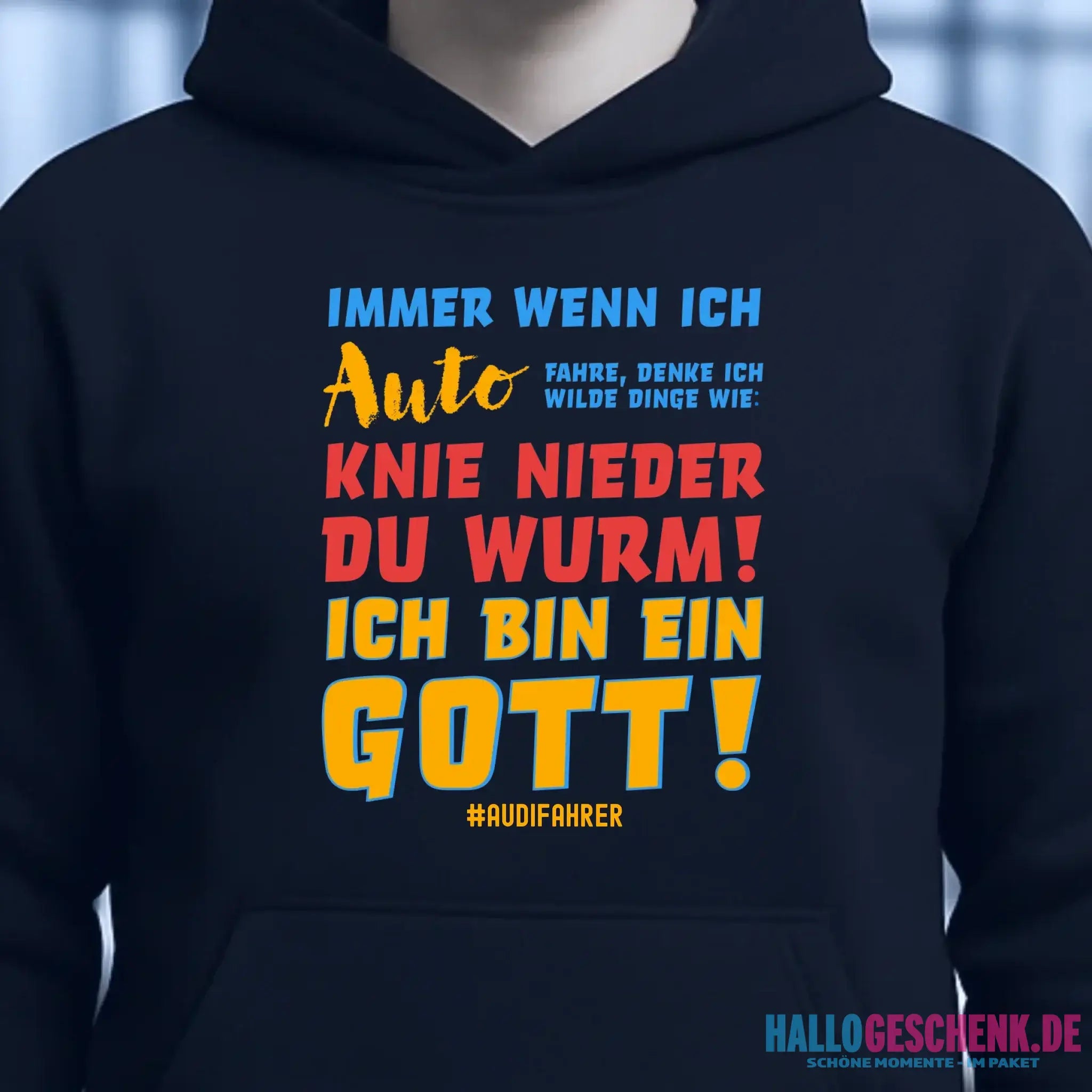 Immer wenn ich Auto • Gott • Unisex Premium Hoodie XS-5XL aus Bio-Baumwolle für Damen & Herren • Exklusivdesign • personalisiert