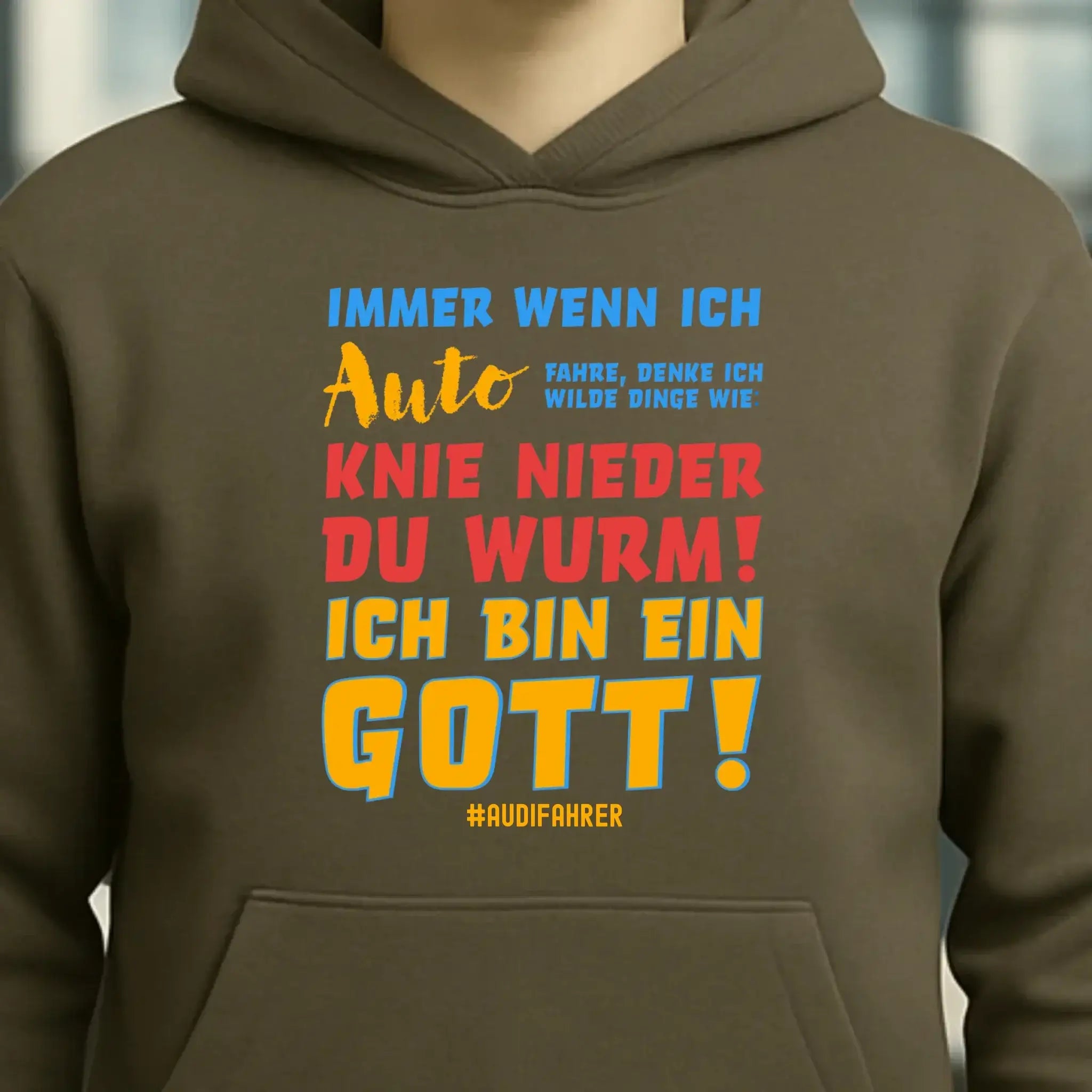 Immer wenn ich Auto • Gott • Unisex Premium Hoodie XS-5XL aus Bio-Baumwolle für Damen & Herren • Exklusivdesign • personalisiert