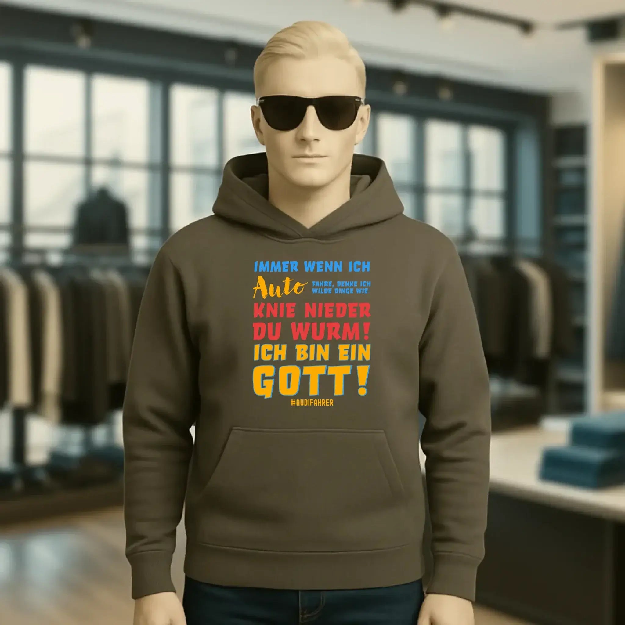 Immer wenn ich Auto • Gott • Unisex Premium Hoodie XS-5XL aus Bio-Baumwolle für Damen & Herren • Exklusivdesign • personalisiert