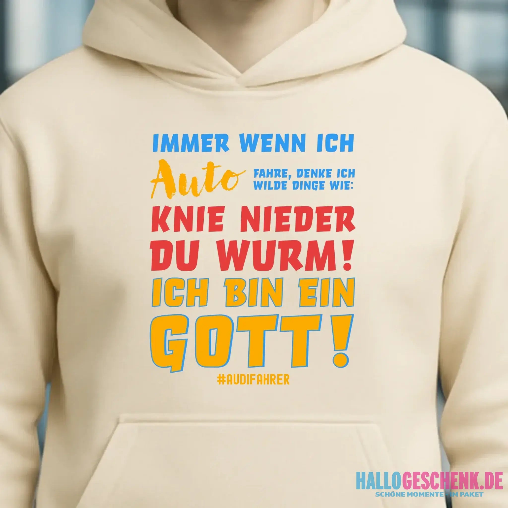 Immer wenn ich Auto • Gott • Unisex Premium Hoodie XS-5XL aus Bio-Baumwolle für Damen & Herren • Exklusivdesign • personalisiert