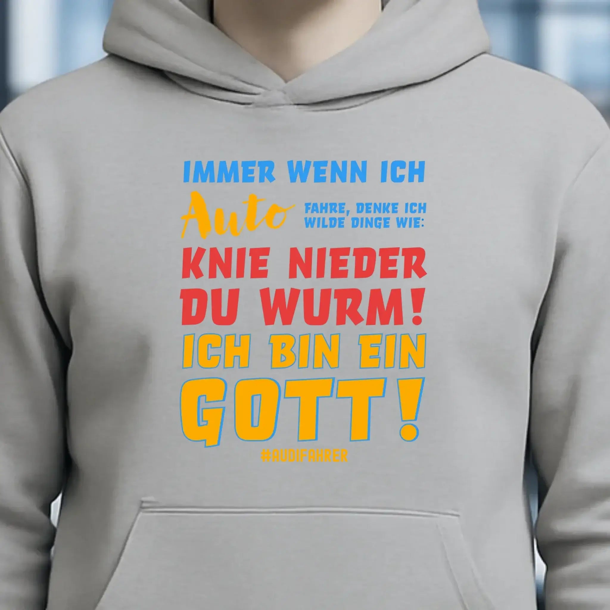 Immer wenn ich Auto • Gott • Unisex Premium Hoodie XS-5XL aus Bio-Baumwolle für Damen & Herren • Exklusivdesign • personalisiert