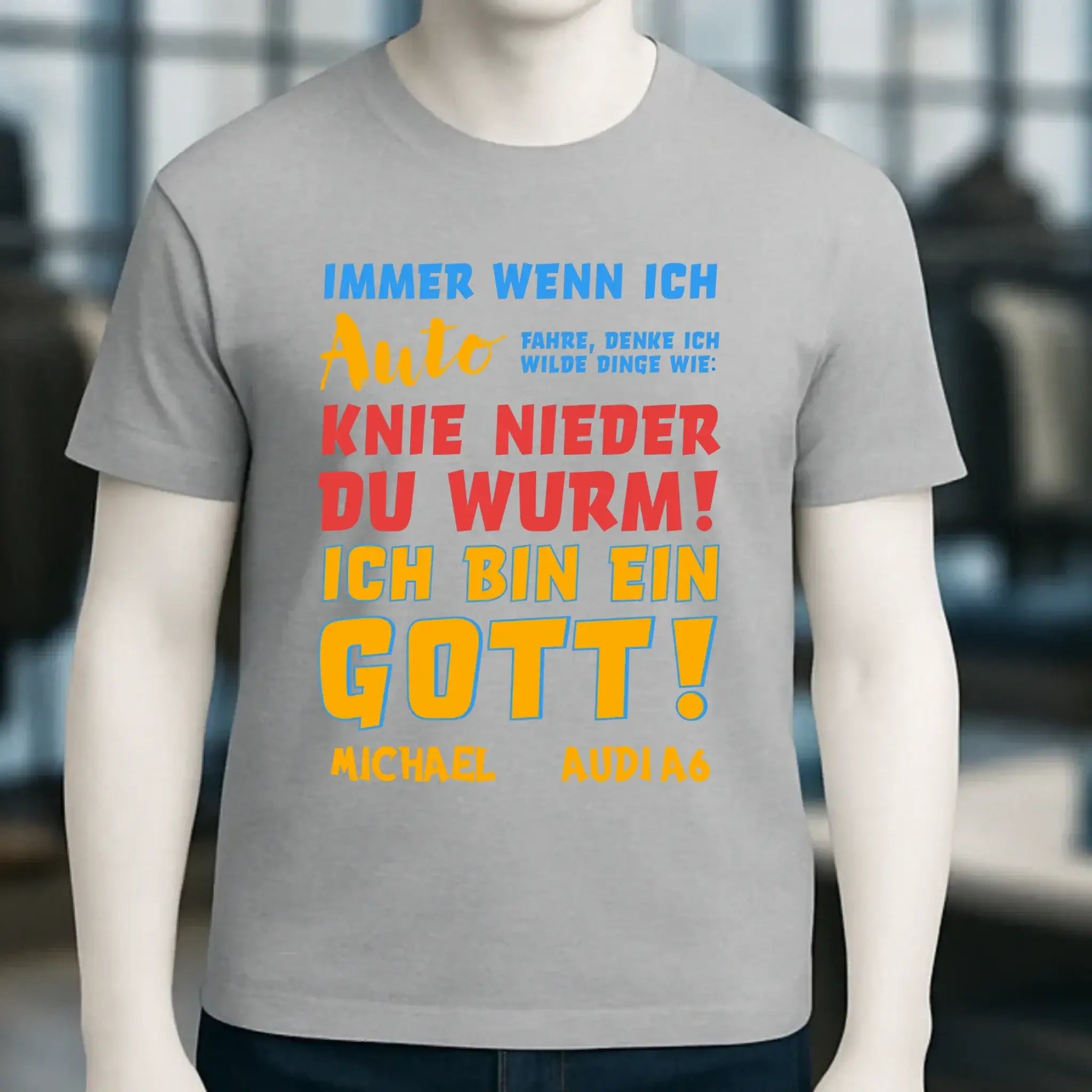 Immer wenn ich Auto • Gott • Unisex Premium T-Shirt XS-5XL aus Bio-Baumwolle für Damen & Herren • Exklusivdesign • personalisiert