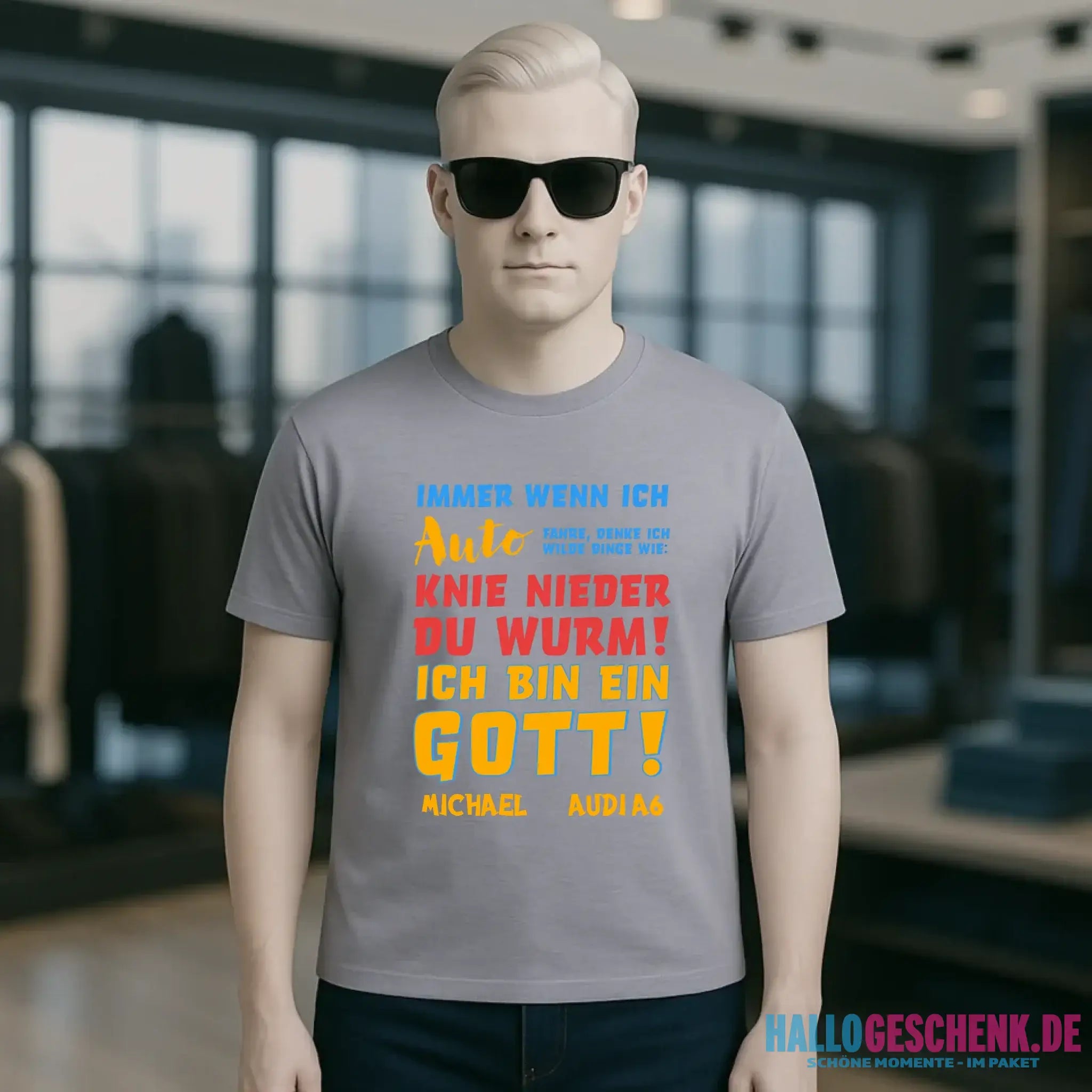 Immer wenn ich Auto • Gott • Unisex Premium T-Shirt XS-5XL aus Bio-Baumwolle für Damen & Herren • Exklusivdesign • personalisiert