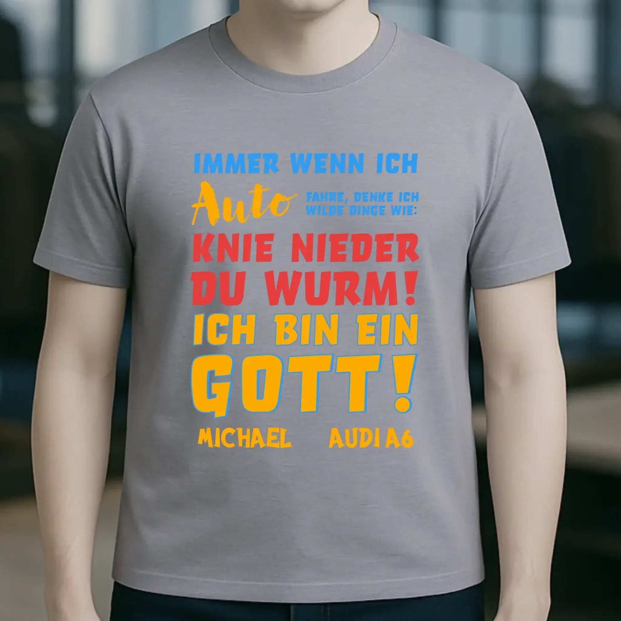 Immer wenn ich Auto • Gott • Unisex Premium T-Shirt XS-5XL aus Bio-Baumwolle für Damen & Herren • Exklusivdesign • personalisiert