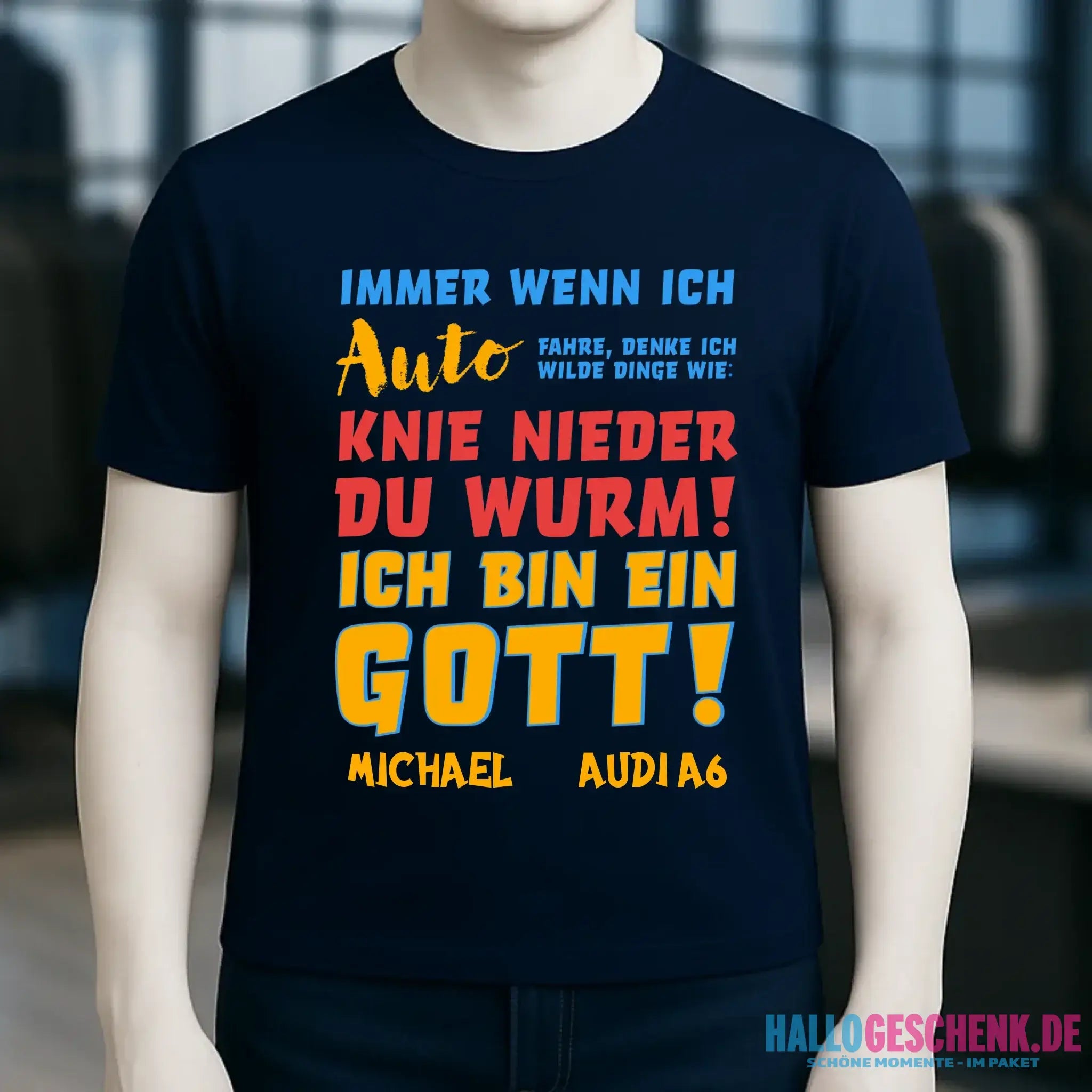 Immer wenn ich Auto • Gott • Unisex Premium T-Shirt XS-5XL aus Bio-Baumwolle für Damen & Herren • Exklusivdesign • personalisiert
