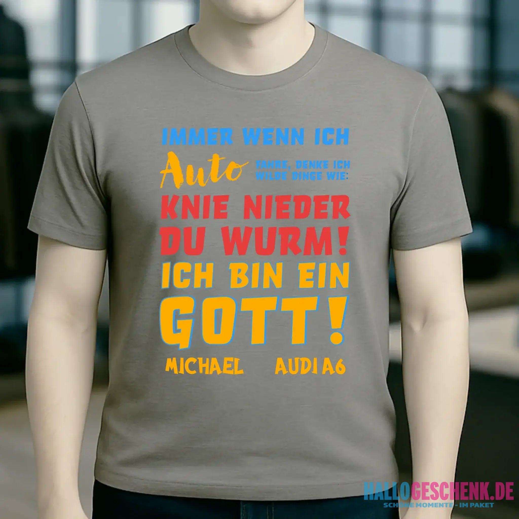 Immer wenn ich Auto • Gott • Unisex Premium T-Shirt XS-5XL aus Bio-Baumwolle für Damen & Herren • Exklusivdesign • personalisiert