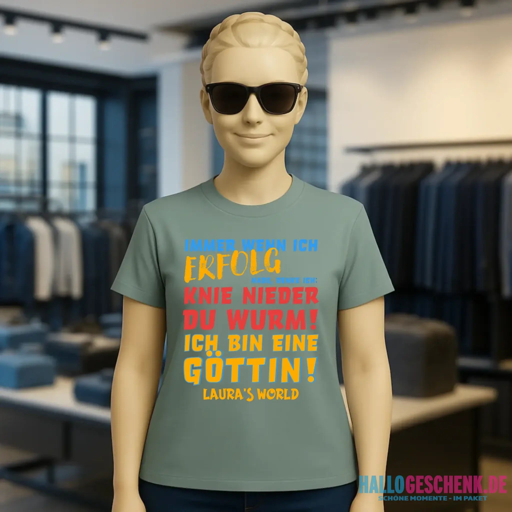 Immer wenn ich Erfolg • Göttin • Ladies Premium T-Shirt XS-2XL aus Bio-Baumwolle für Damen • Exklusivdesign • personalisiert