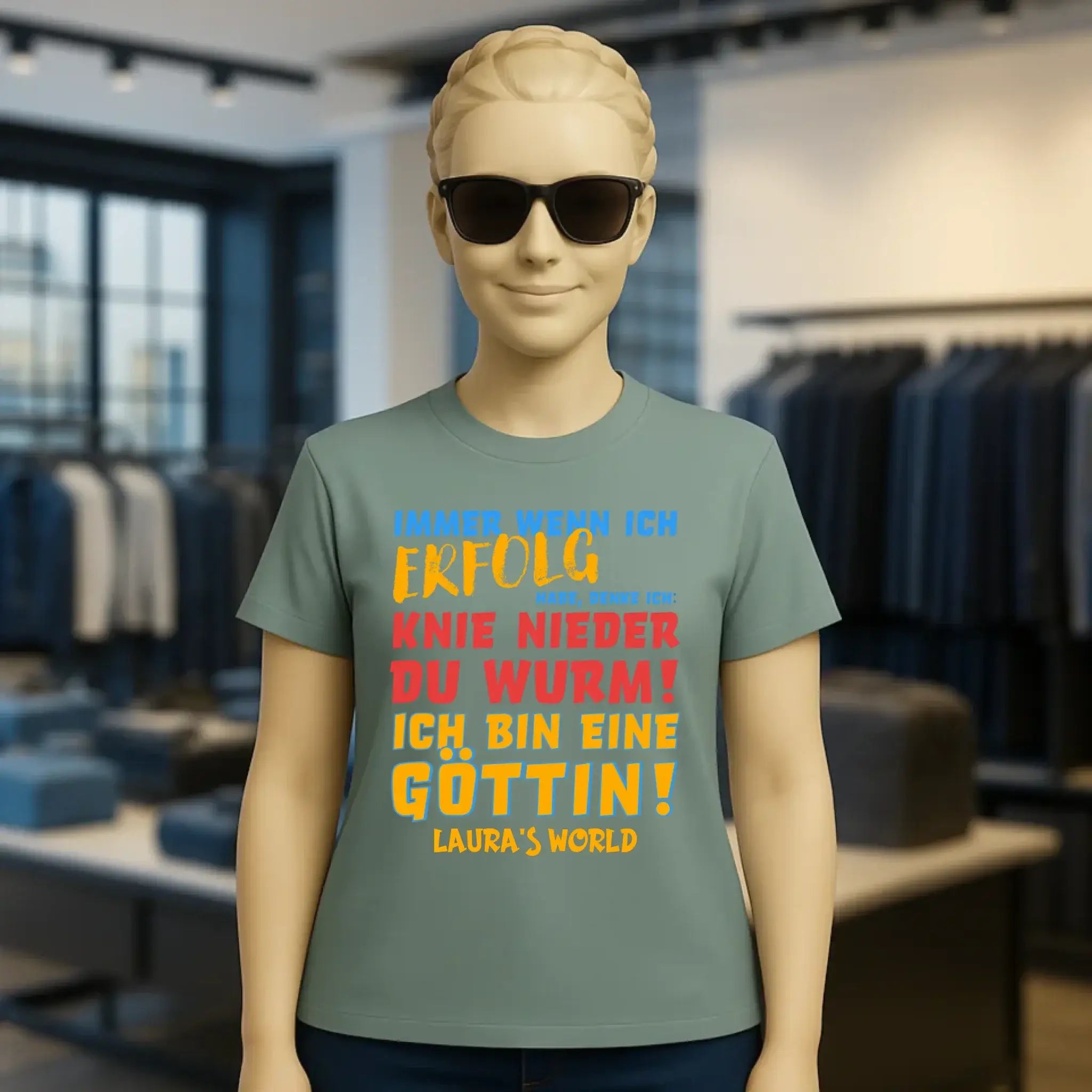 Immer wenn ich Erfolg • Göttin • Ladies Premium T-Shirt XS-2XL aus Bio-Baumwolle für Damen • Exklusivdesign • personalisiert