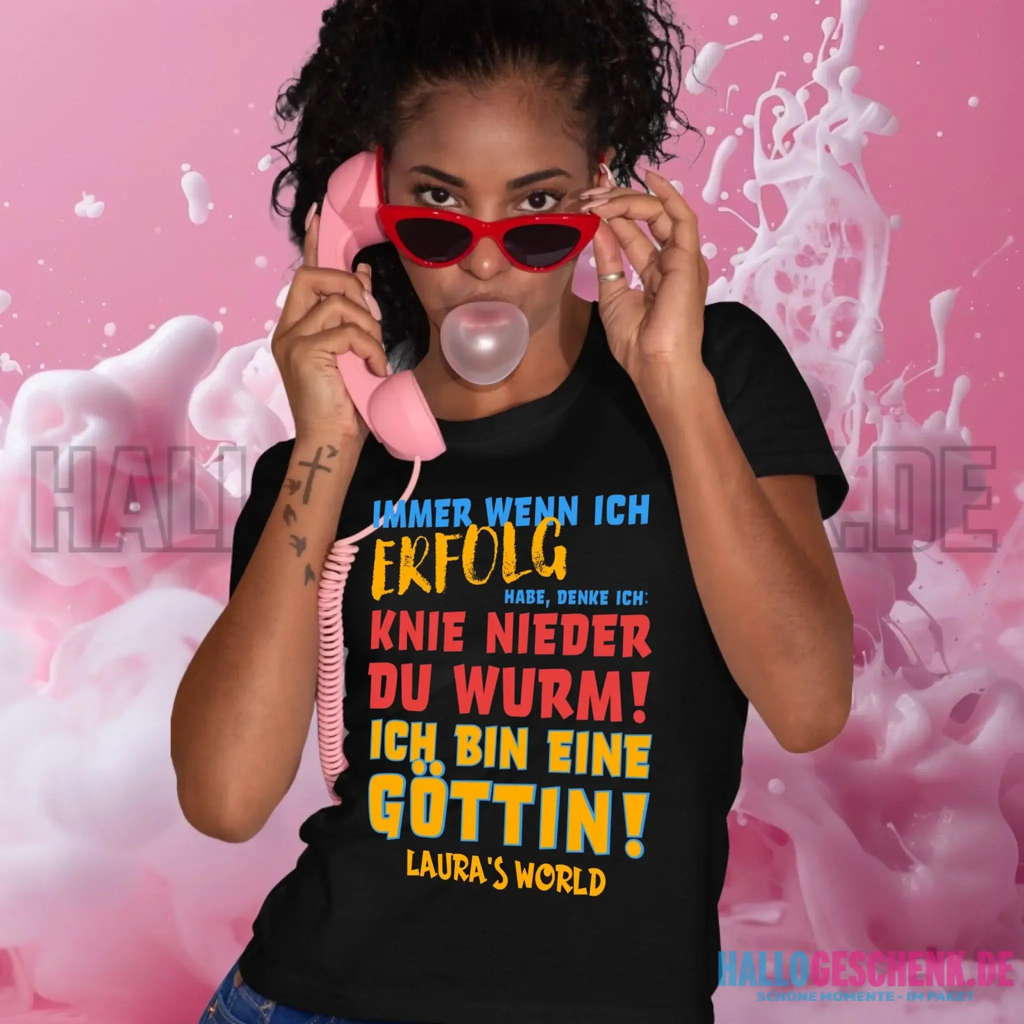 Immer wenn ich Erfolg • Göttin • Ladies Premium T-Shirt XS-2XL aus Bio-Baumwolle für Damen • Exklusivdesign • personalisiert