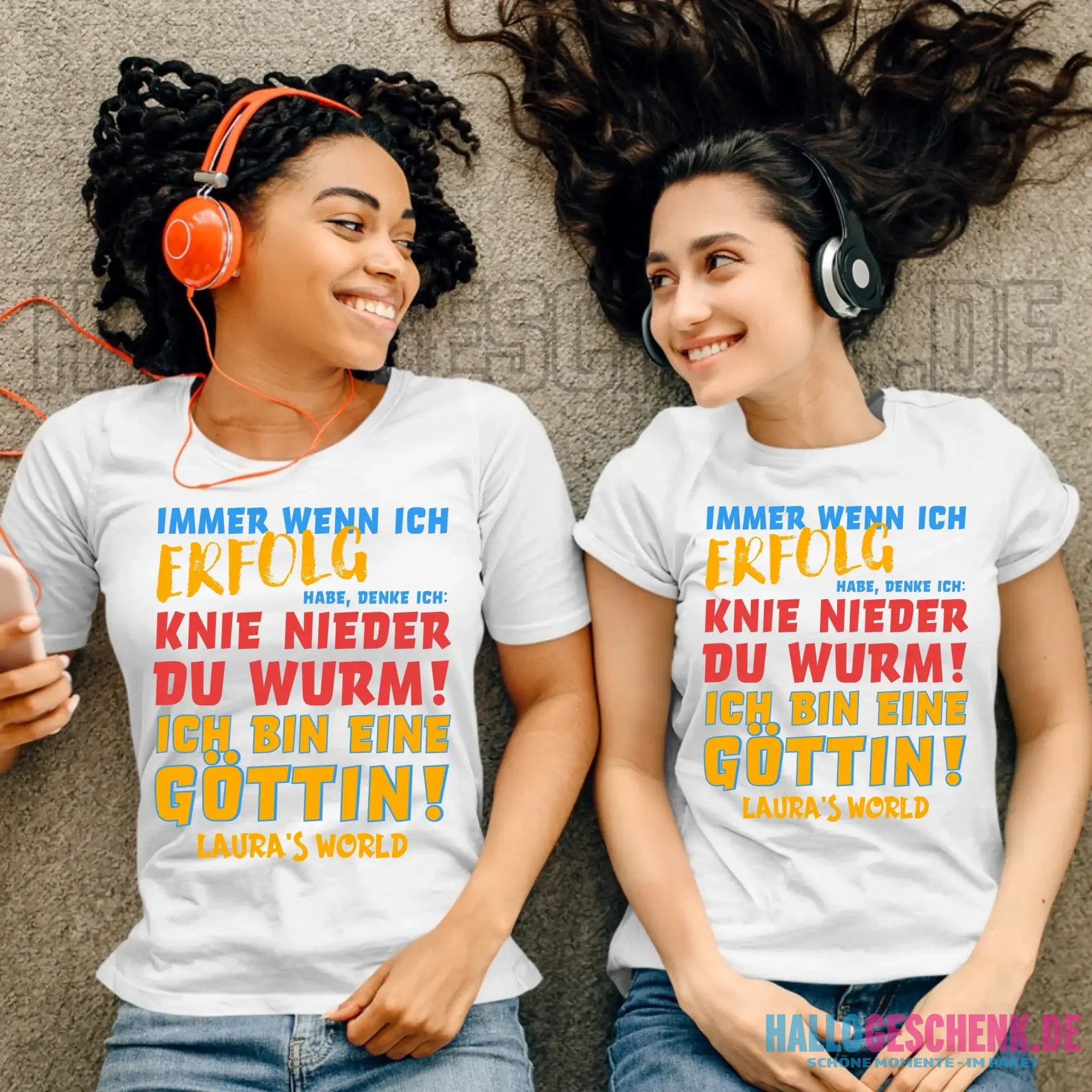 Immer wenn ich Erfolg • Göttin • Ladies Premium T-Shirt XS-2XL aus Bio-Baumwolle für Damen • Exklusivdesign • personalisiert