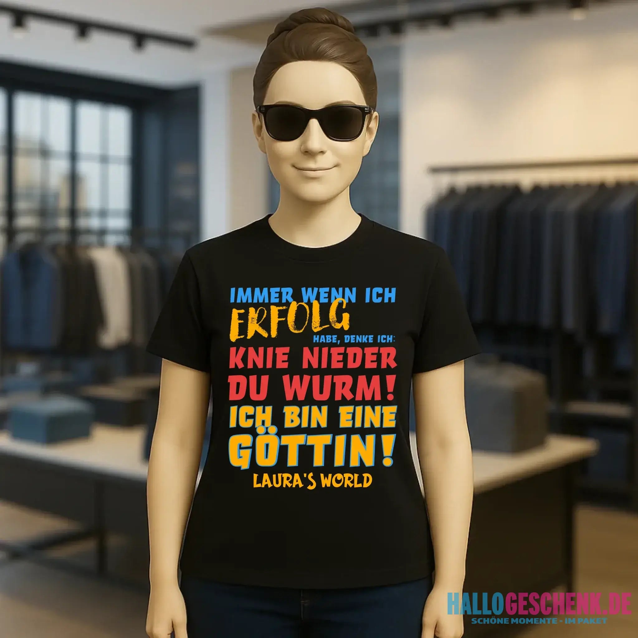 Immer wenn ich Erfolg • Göttin • Ladies Premium T-Shirt XS-2XL aus Bio-Baumwolle für Damen • Exklusivdesign • personalisiert