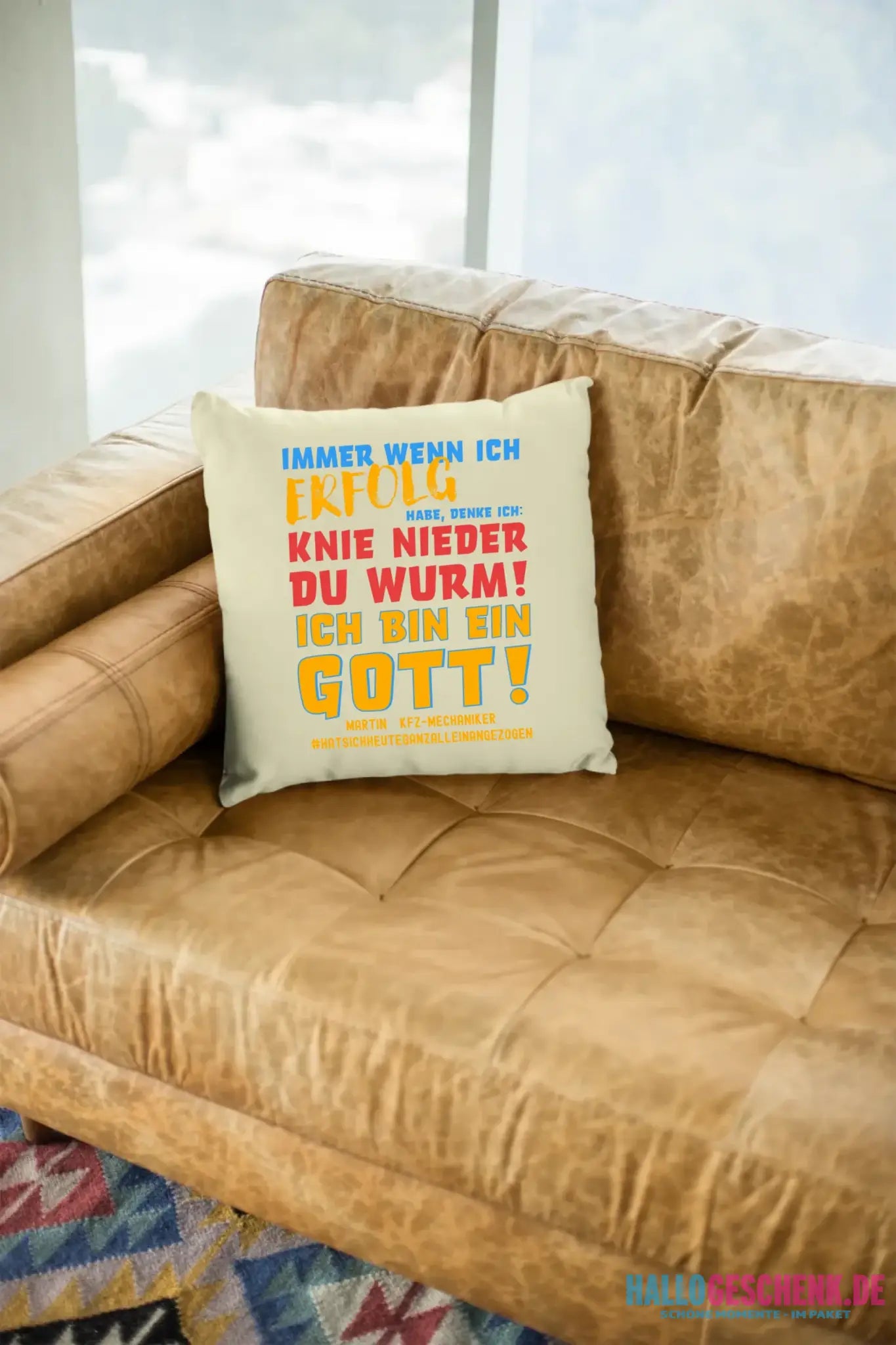 Immer wenn ich Erfolg • Gott • Kissen 40x40 cm • Exklusivdesign • personalisiert