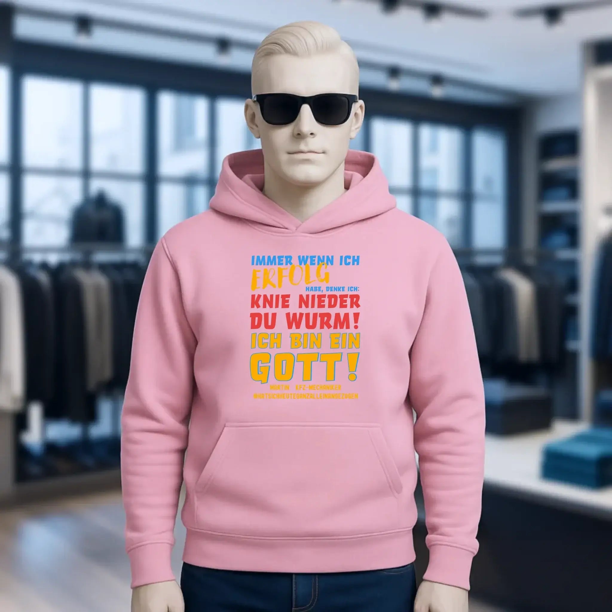 Immer wenn ich Erfolg • Gott • Unisex Premium Hoodie XS-5XL aus Bio-Baumwolle für Damen & Herren • Exklusivdesign • personalisiert