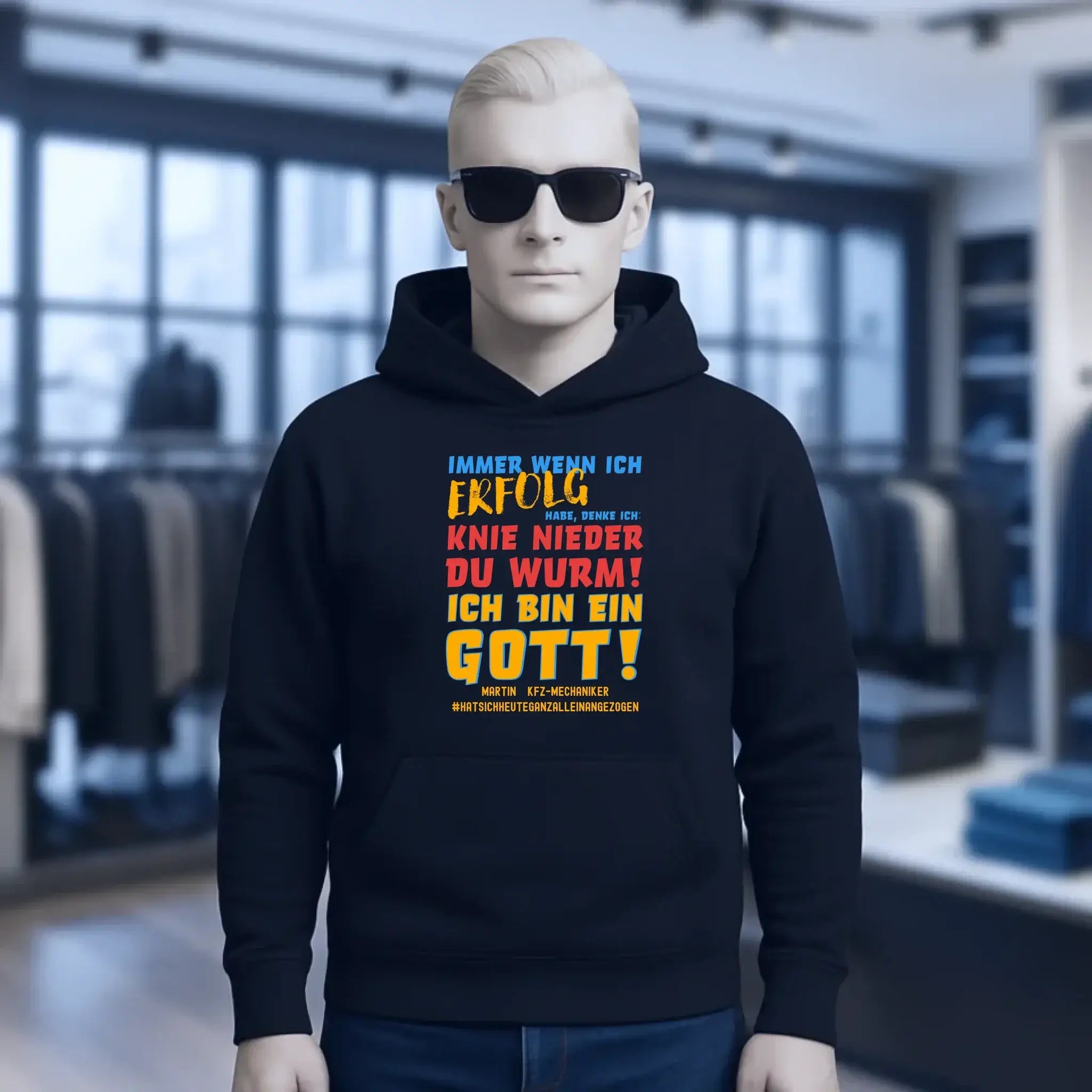Immer wenn ich Erfolg • Gott • Unisex Premium Hoodie XS-5XL aus Bio-Baumwolle für Damen & Herren • Exklusivdesign • personalisiert