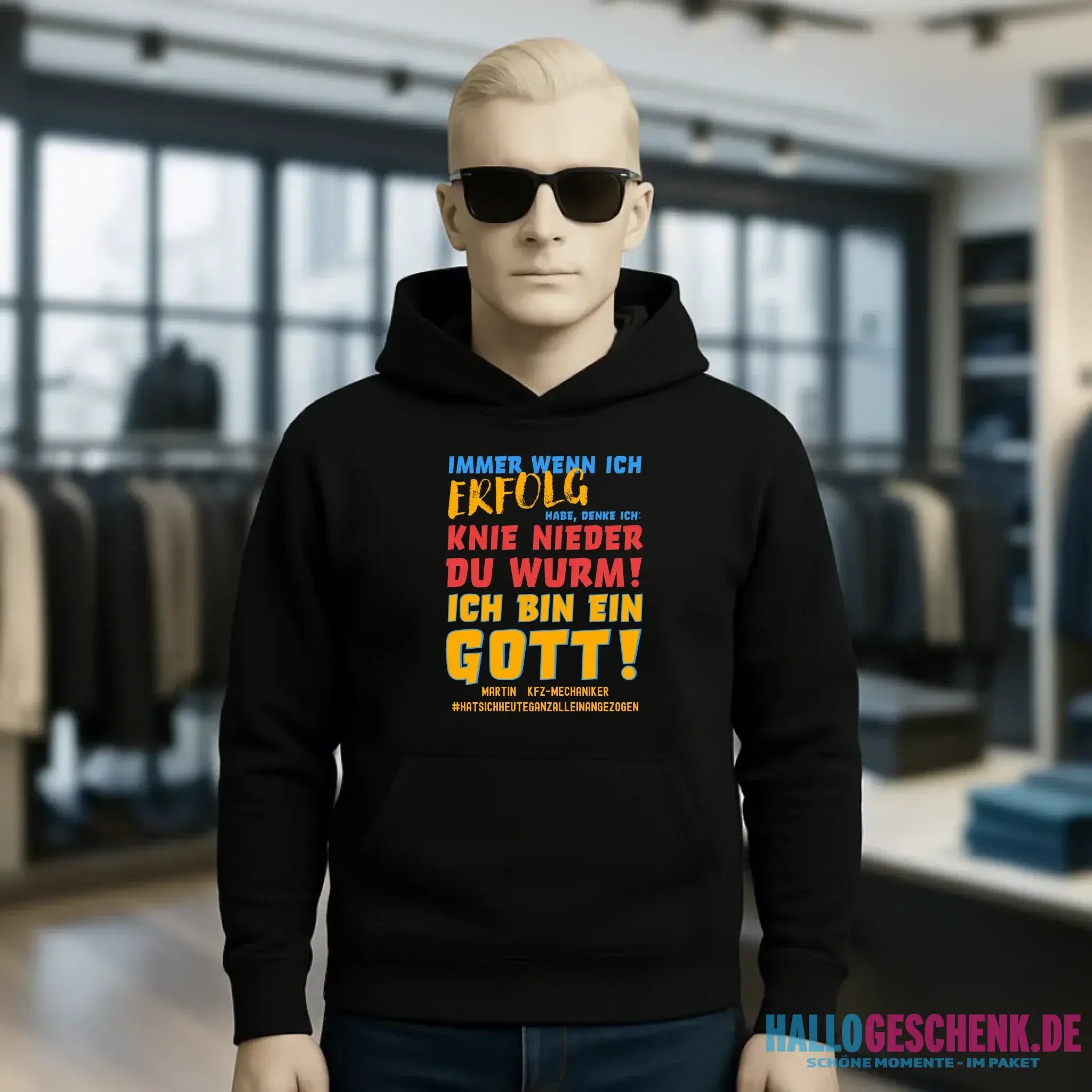Immer wenn ich Erfolg • Gott • Unisex Premium Hoodie XS-5XL aus Bio-Baumwolle für Damen & Herren • Exklusivdesign • personalisiert