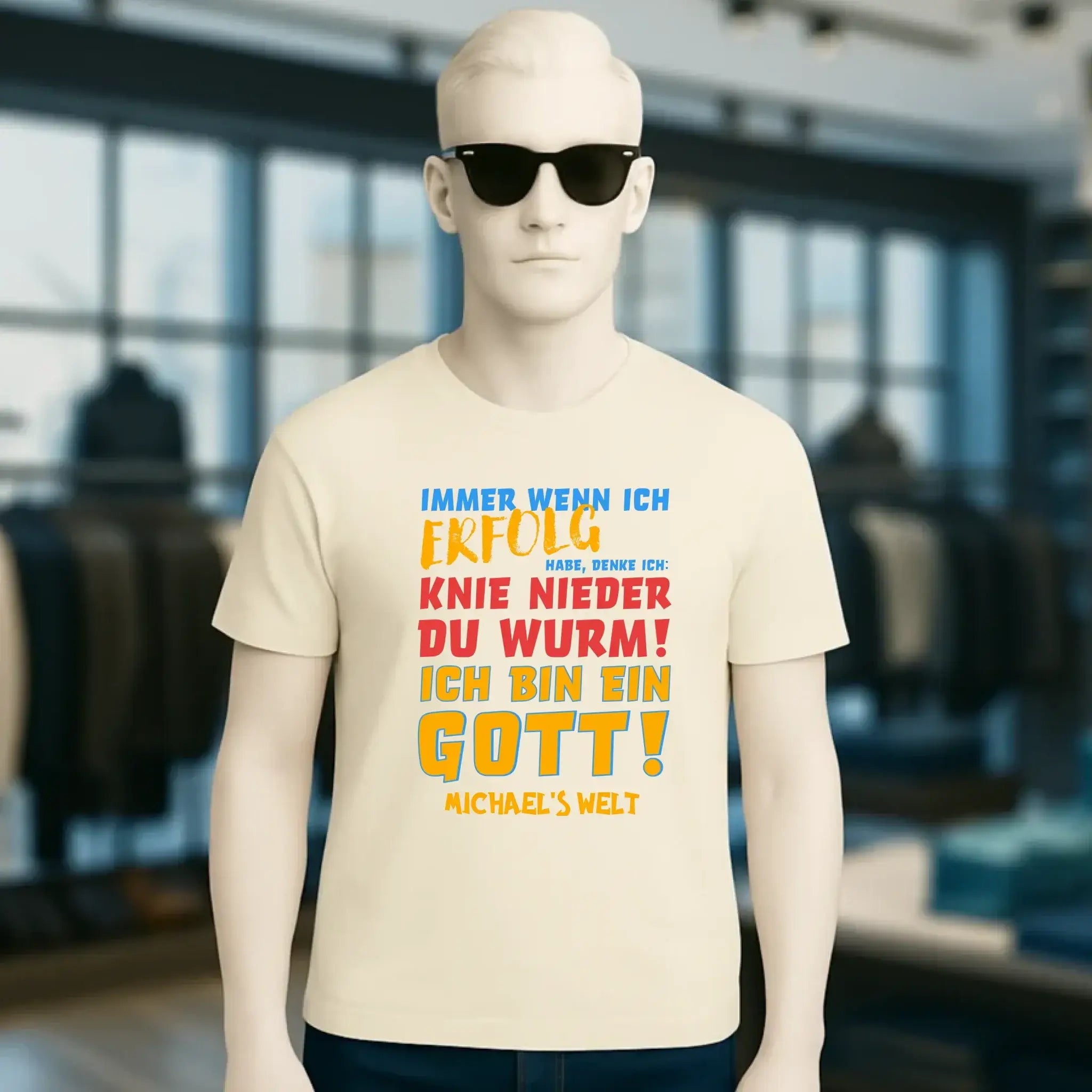 Immer wenn ich Erfolg • Gott • Unisex Premium T-Shirt XS-5XL aus Bio-Baumwolle für Damen & Herren • Exklusivdesign • personalisiert