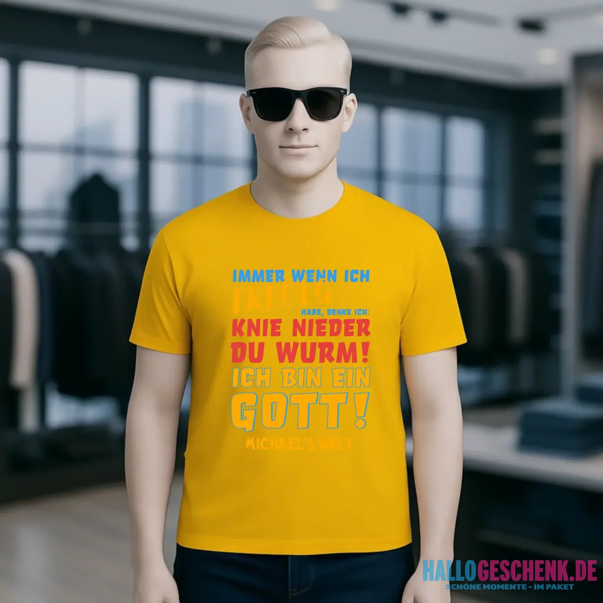 Immer wenn ich Erfolg • Gott • Unisex Premium T-Shirt XS-5XL aus Bio-Baumwolle für Damen & Herren • Exklusivdesign • personalisiert