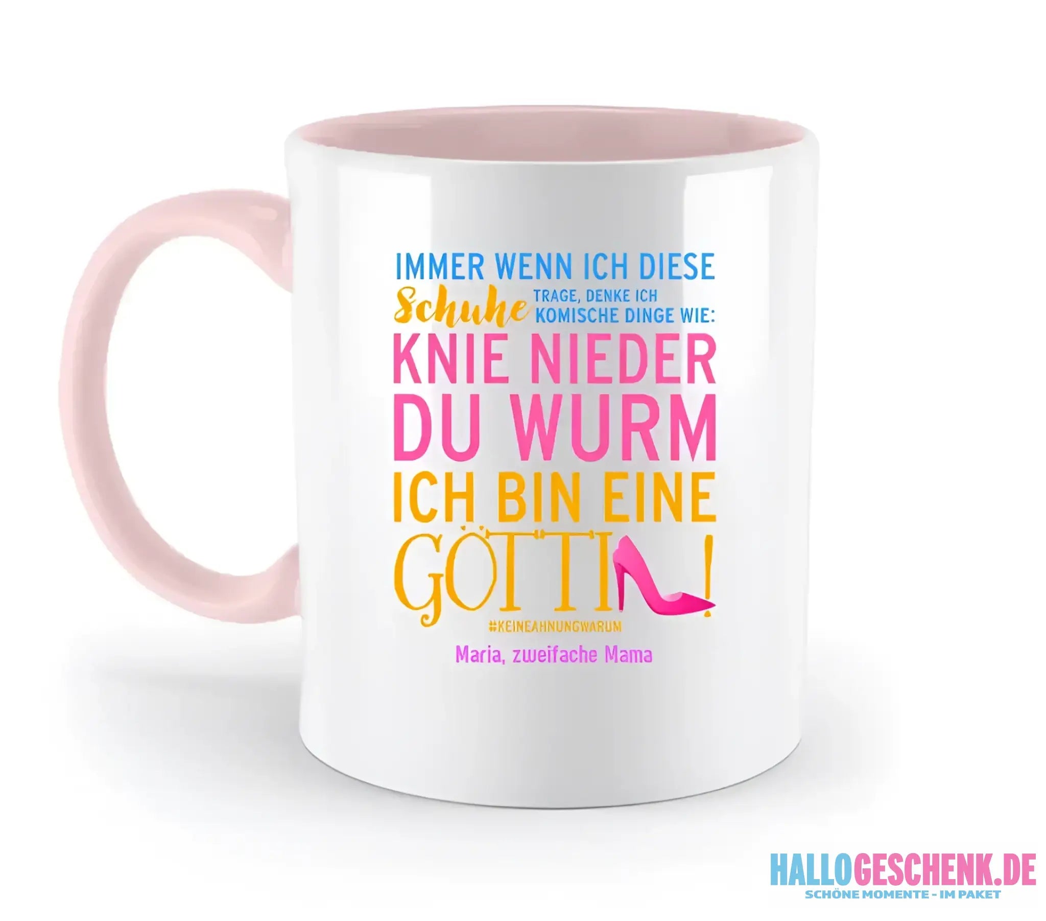 Immer wenn ich Schuhe • 4 Versionen • Göttin • zweifarbige Tasse • Exklusivdesign • personalisiert