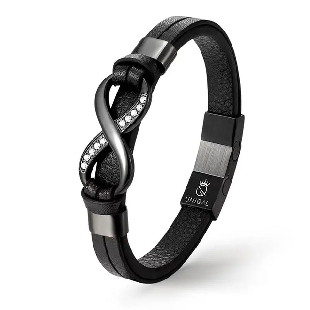 INFINITY BLACK ZIRKONIA - 19 cm - Armband