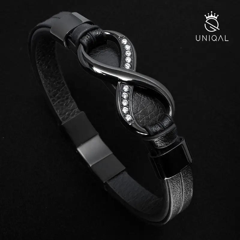 INFINITY BLACK ZIRKONIA - Armband
