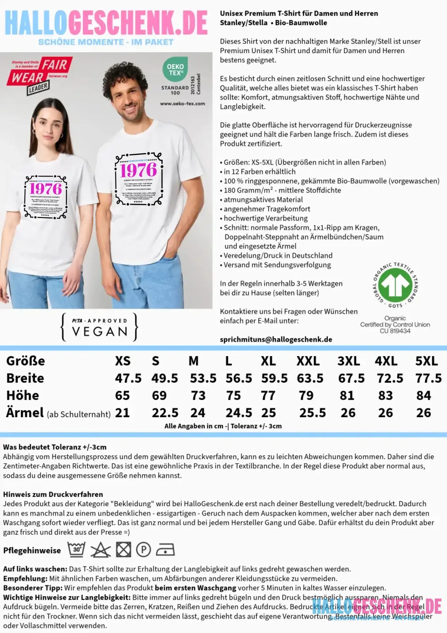 JAHRESZAHL-DESIGNER personalisierbar - Unisex Premium T-Shirt XS-5XL aus Bio-Baumwolle für Damen & Herren
