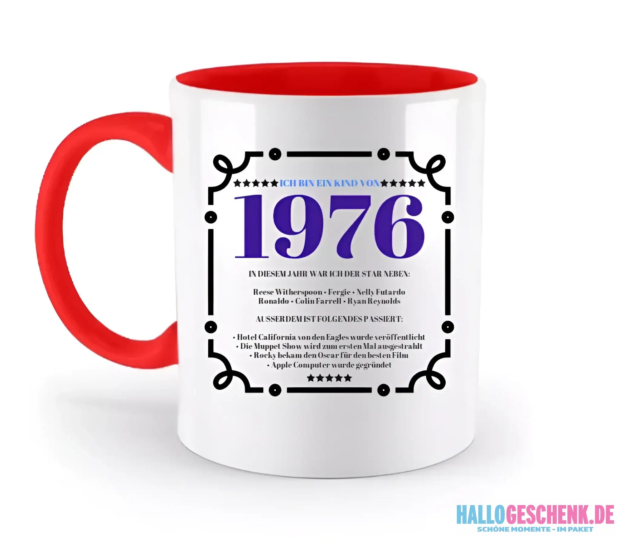 JAHRESZAHL DESIGNER personalisierbar : Zweifarbige Tasse 330ml