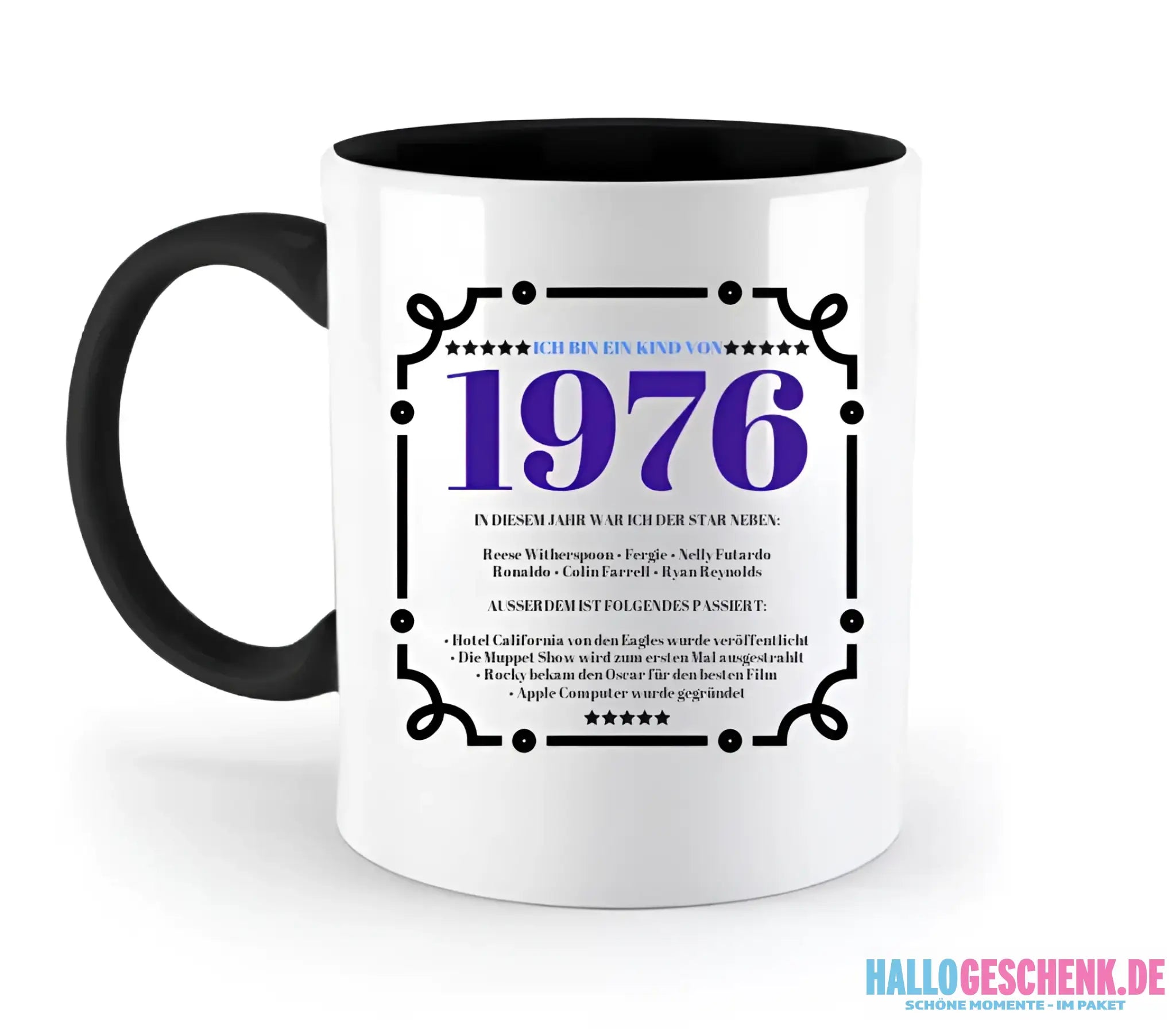 JAHRESZAHL DESIGNER personalisierbar : Zweifarbige Tasse 330ml