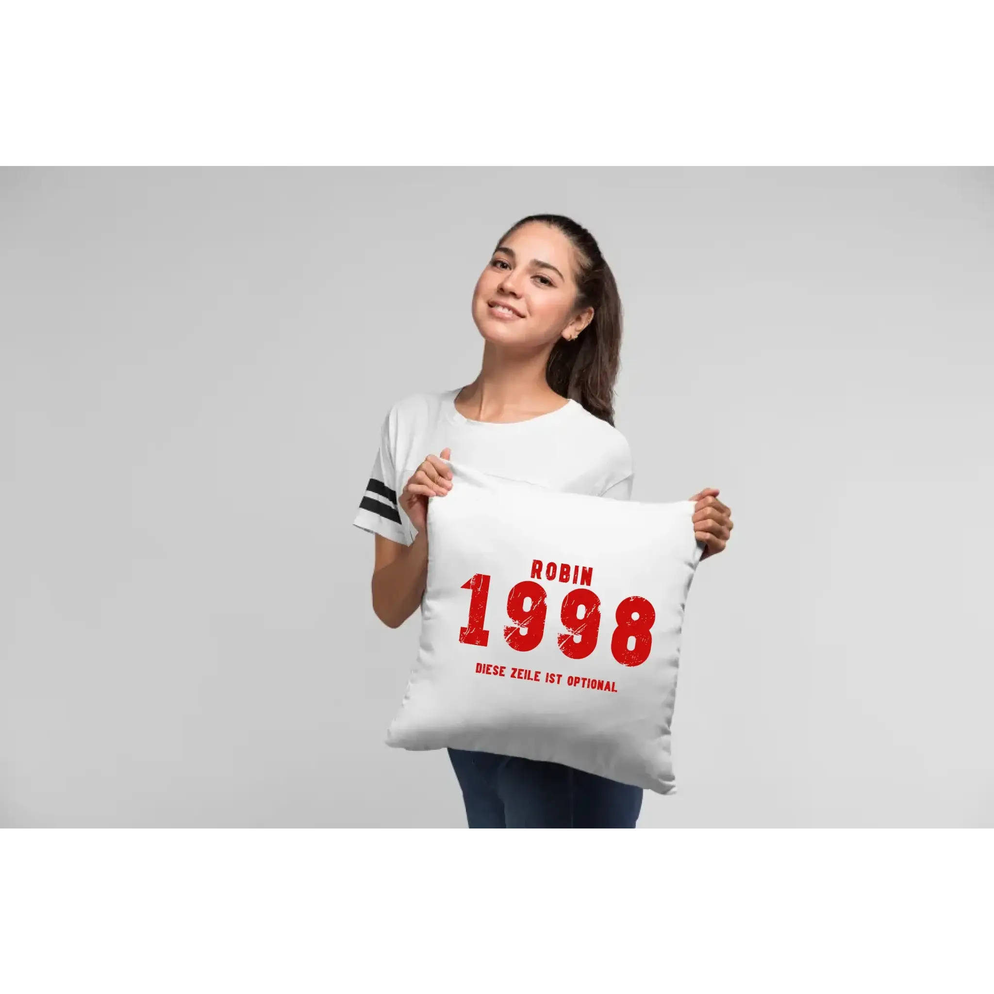 JAHRGANG mit NAME + WUNSCHTEXT • Kissen 40x40 cm • personalisiert