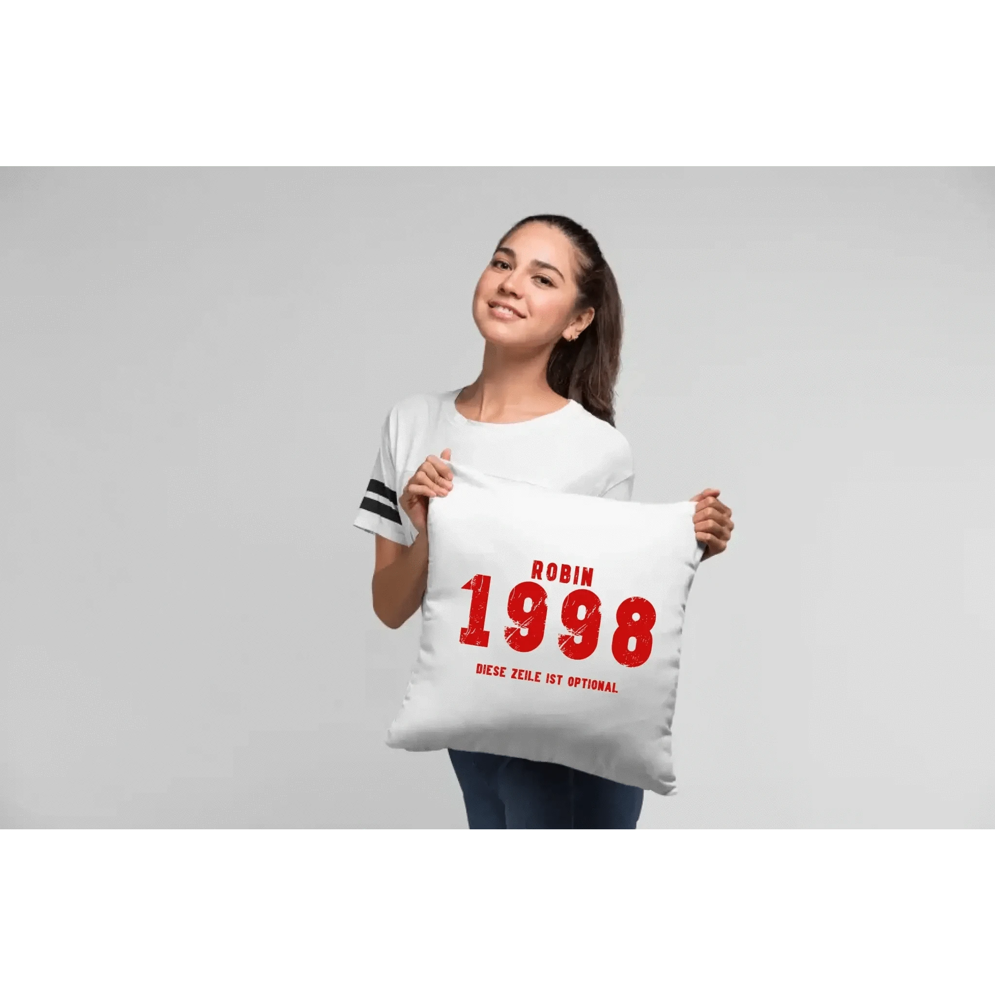 JAHRGANG mit NAME + WUNSCHTEXT • Kissen 40x40 cm • personalisiert