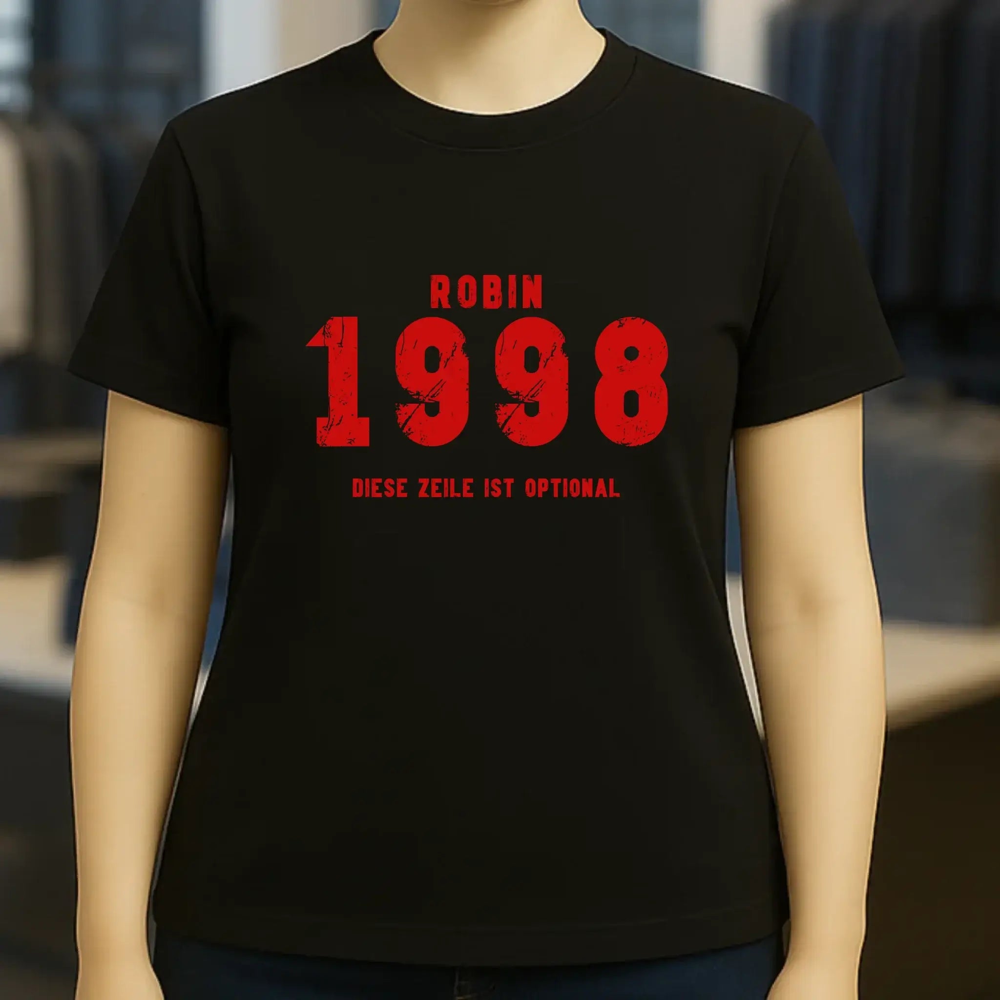 JAHRGANG mit NAME + WUNSCHTEXT • Ladies Premium T-Shirt XS-2XL aus Bio-Baumwolle für Damen • Exklusivdesign • personalisiert