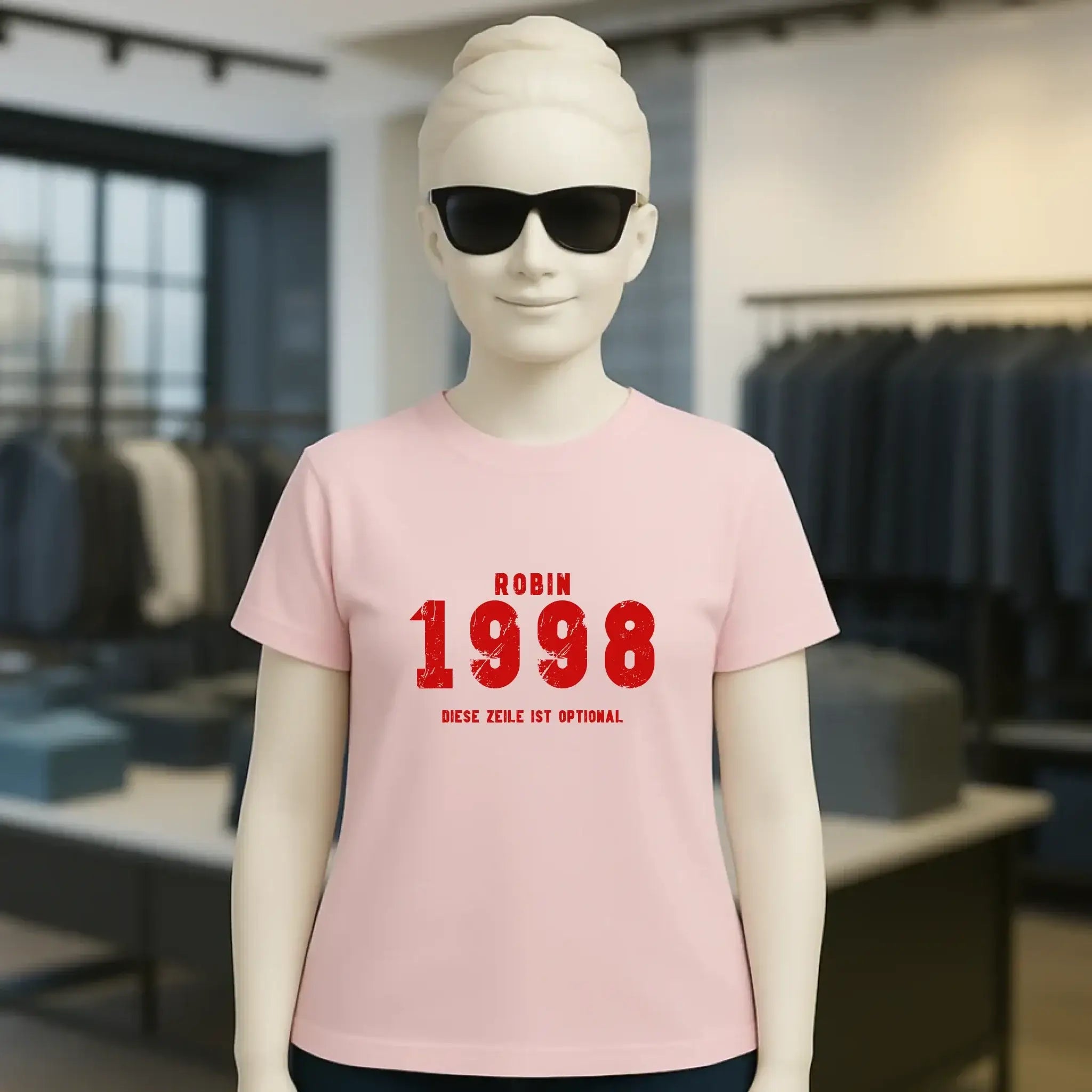 JAHRGANG mit NAME + WUNSCHTEXT • Ladies Premium T-Shirt XS-2XL aus Bio-Baumwolle für Damen • Exklusivdesign • personalisiert