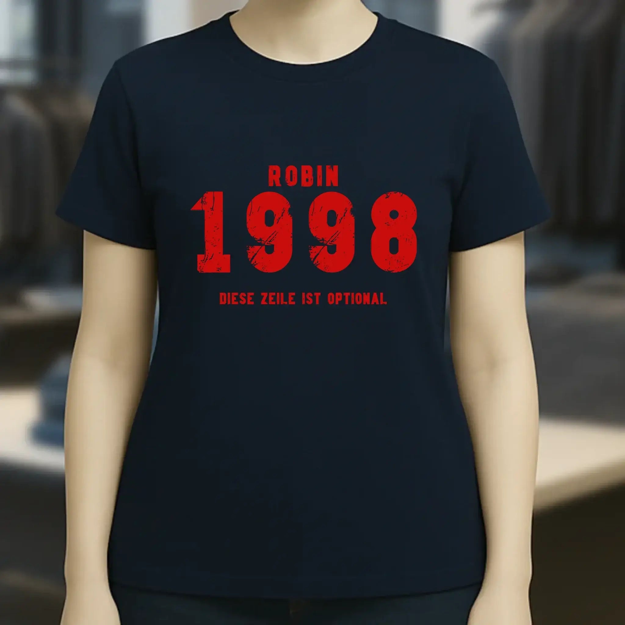 JAHRGANG mit NAME + WUNSCHTEXT • Ladies Premium T-Shirt XS-2XL aus Bio-Baumwolle für Damen • Exklusivdesign • personalisiert