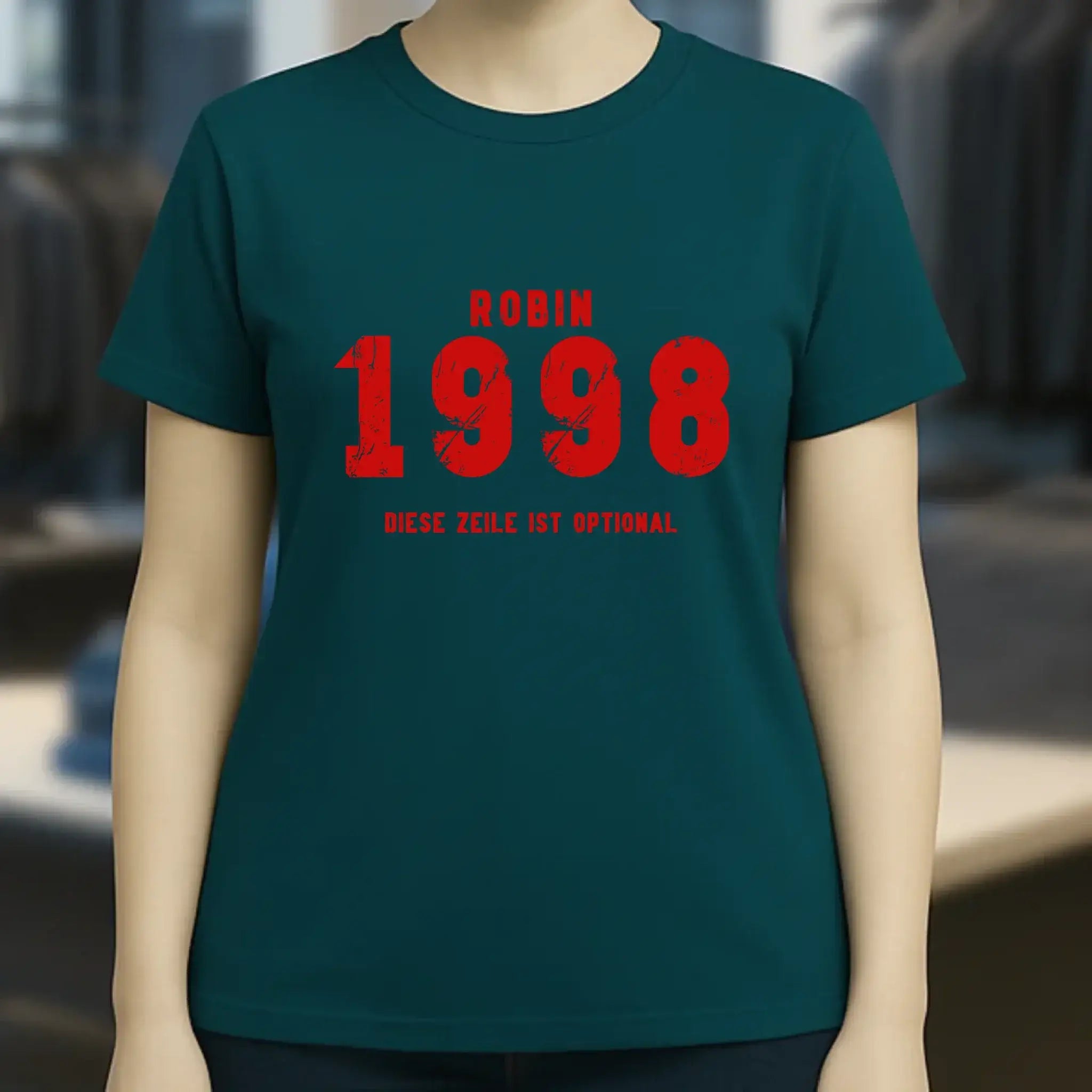 JAHRGANG mit NAME + WUNSCHTEXT • Ladies Premium T-Shirt XS-2XL aus Bio-Baumwolle für Damen • Exklusivdesign • personalisiert