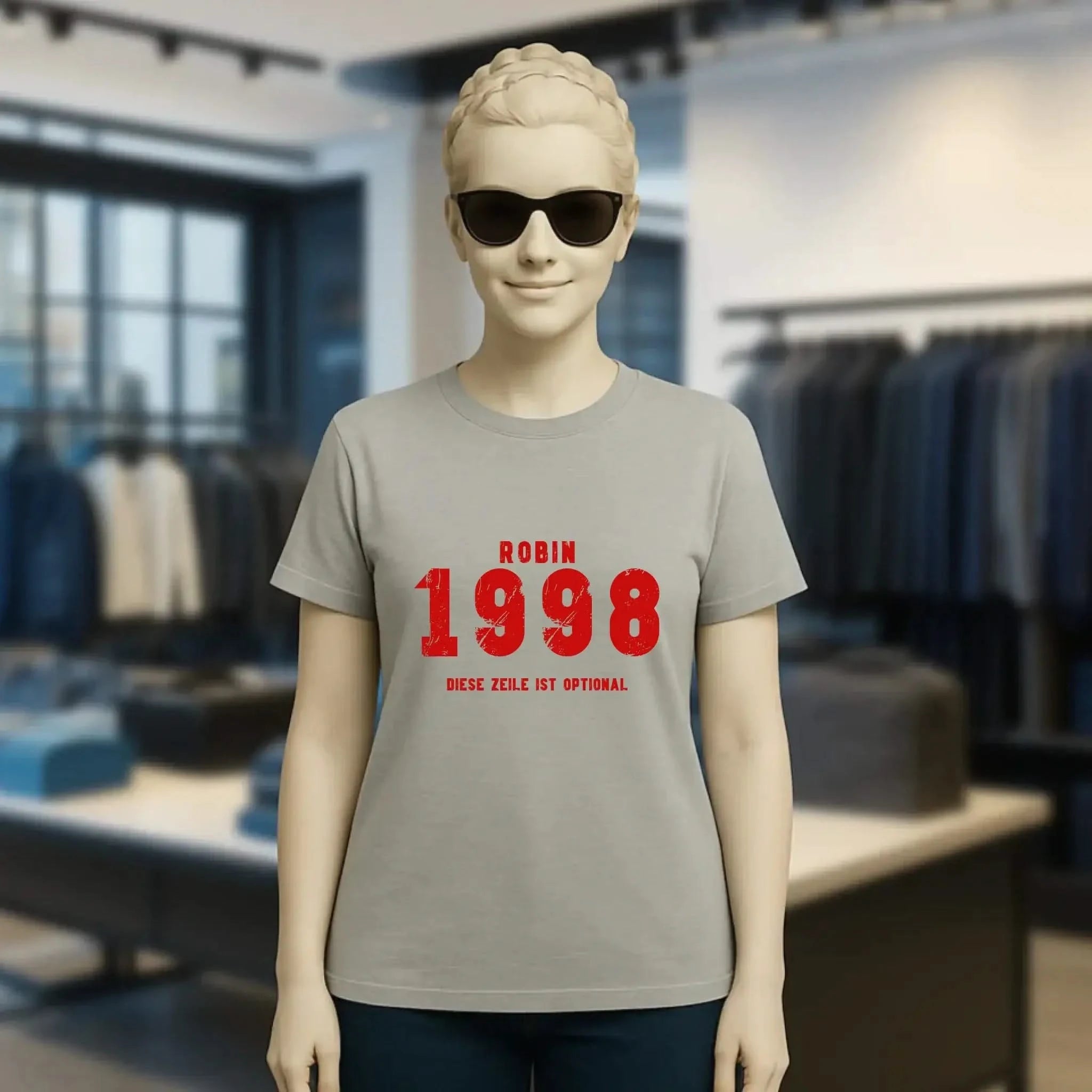 JAHRGANG mit NAME + WUNSCHTEXT • Ladies Premium T-Shirt XS-2XL aus Bio-Baumwolle für Damen • Exklusivdesign • personalisiert