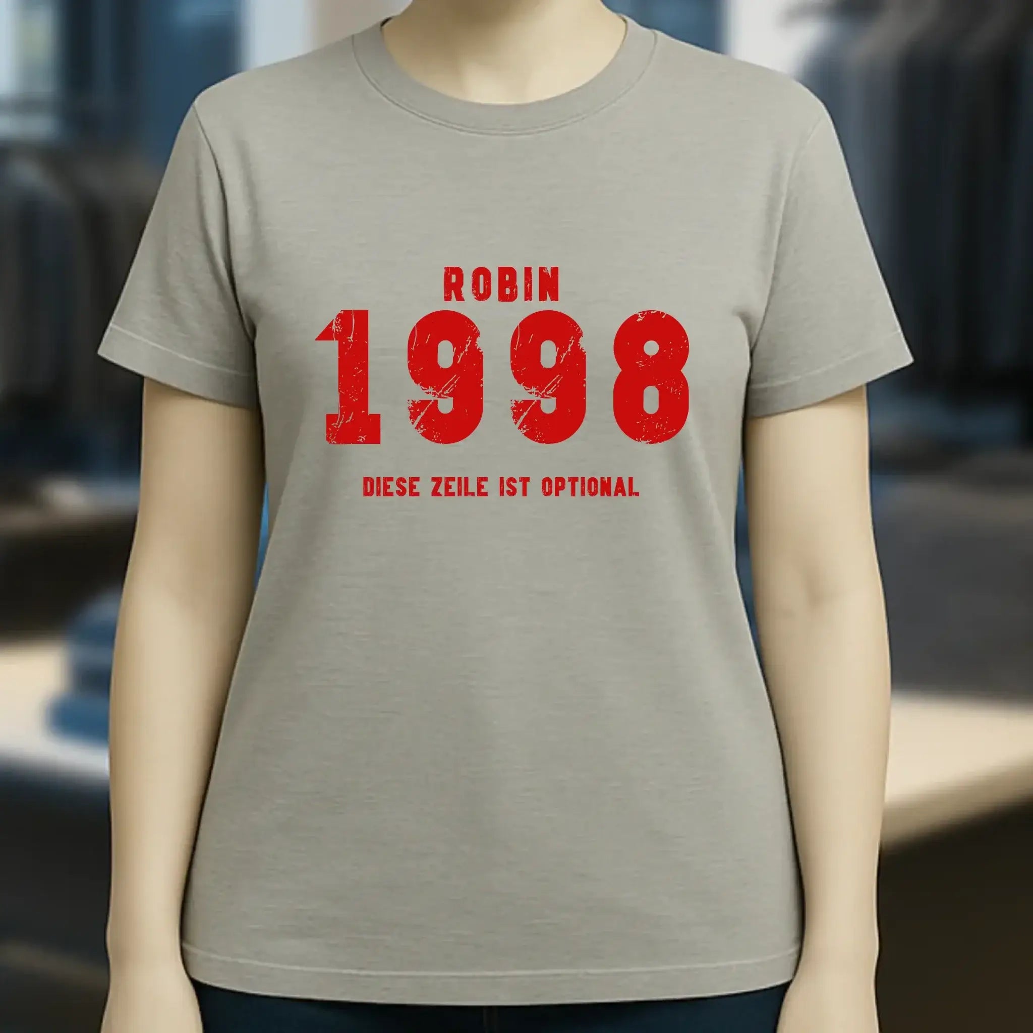 JAHRGANG mit NAME + WUNSCHTEXT • Ladies Premium T-Shirt XS-2XL aus Bio-Baumwolle für Damen • Exklusivdesign • personalisiert