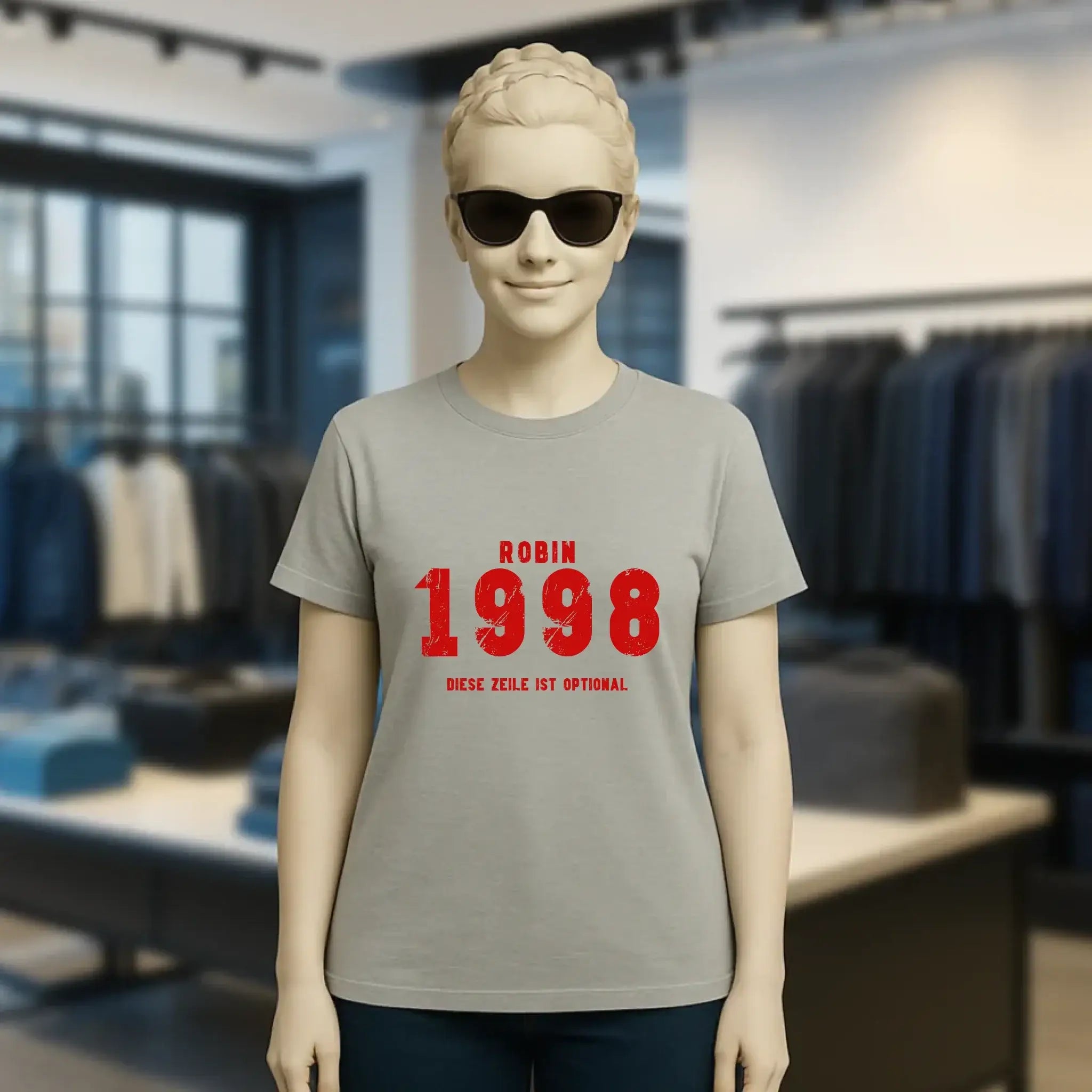 JAHRGANG mit NAME + WUNSCHTEXT • Ladies Premium T-Shirt XS-2XL aus Bio-Baumwolle für Damen • Exklusivdesign • personalisiert