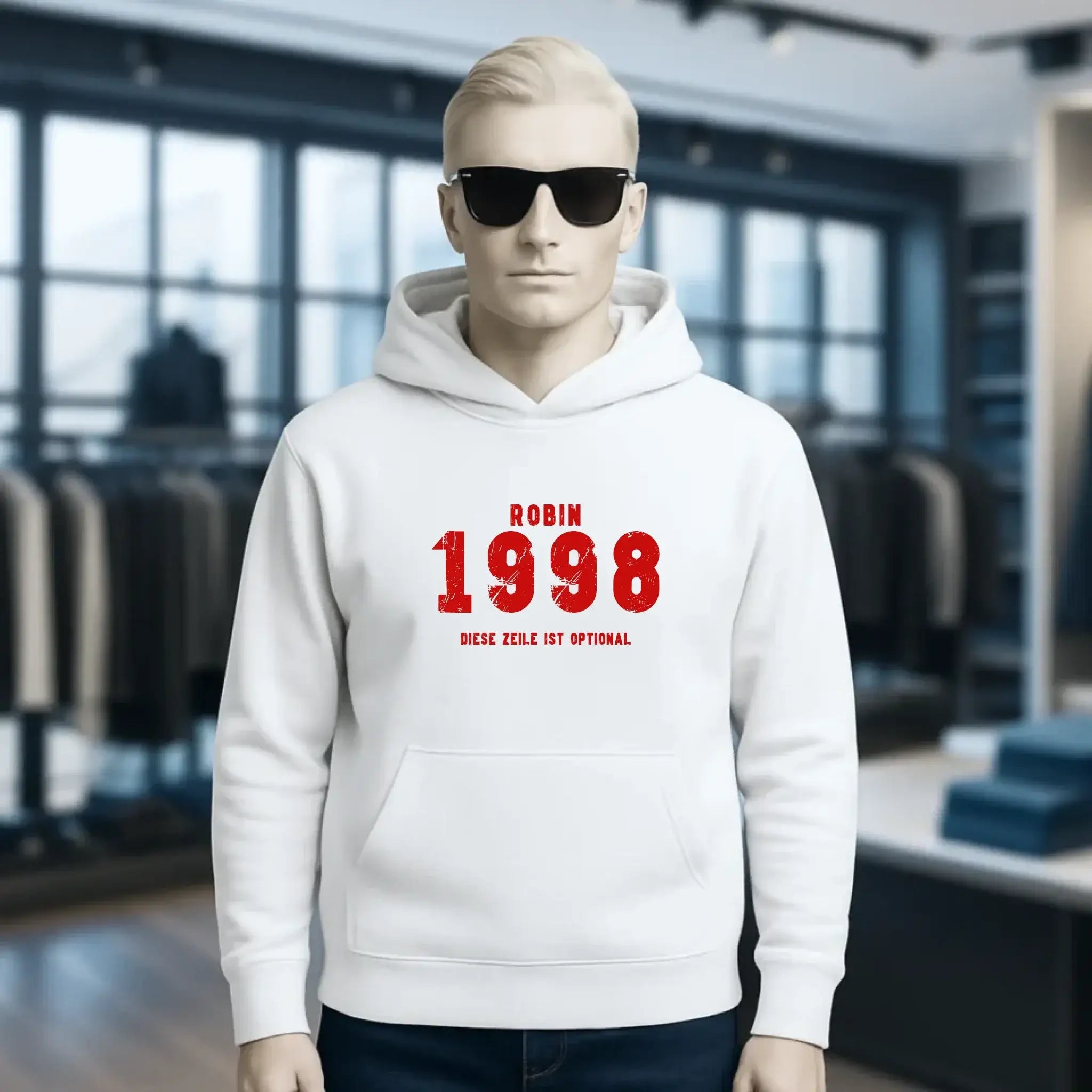 JAHRGANG mit NAME + WUNSCHTEXT • Unisex Premium Hoodie XS-5XL aus Bio-Baumwolle für Damen & Herren • Exklusivdesign • personalisiert